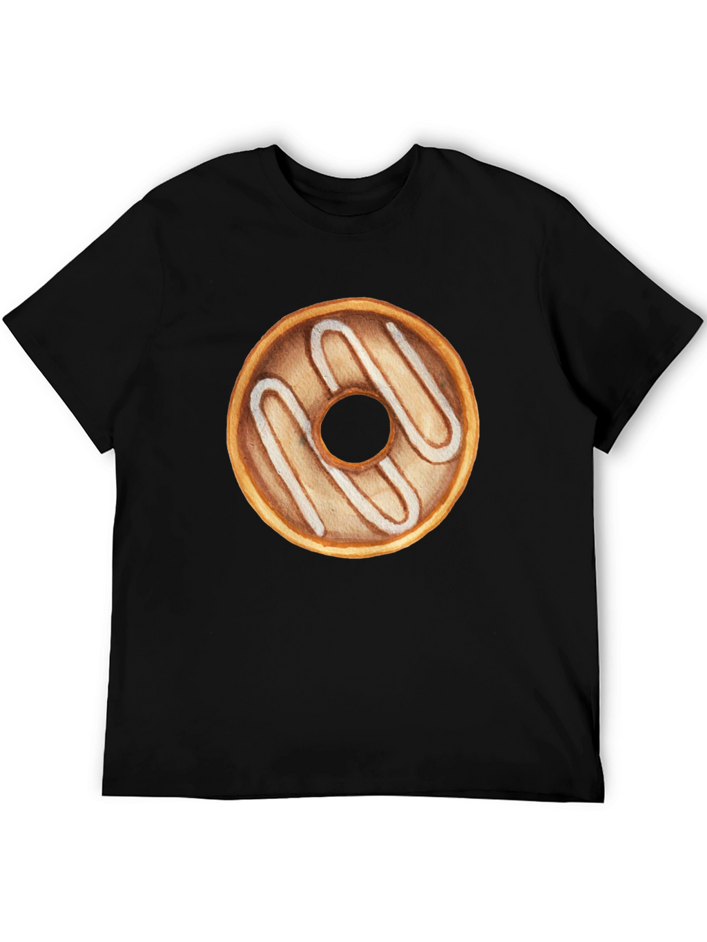 Donut Graphic Tee - Black Casual T-Shirt