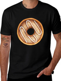Donut Graphic Tee - Black Casual T-Shirt