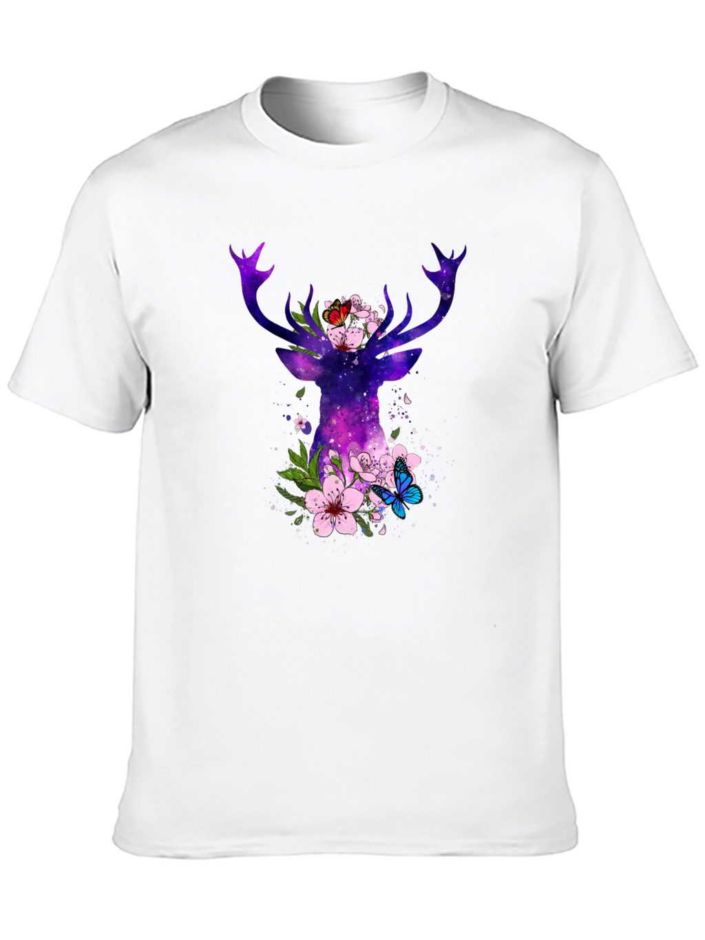 Galaxy Deer Floral T-Shirt
