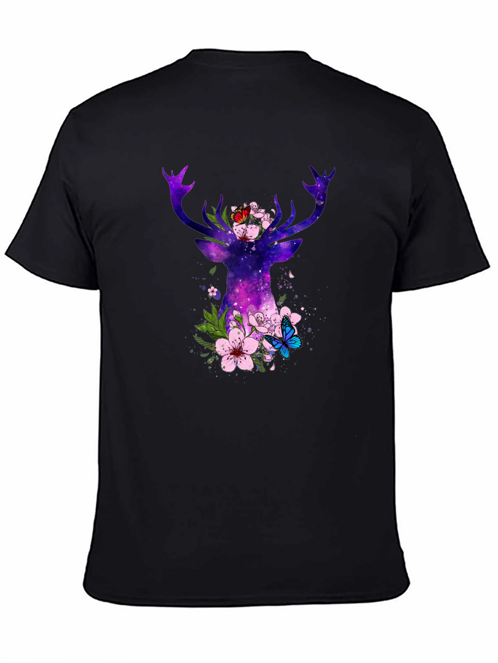 Galaxy Deer Floral T-Shirt