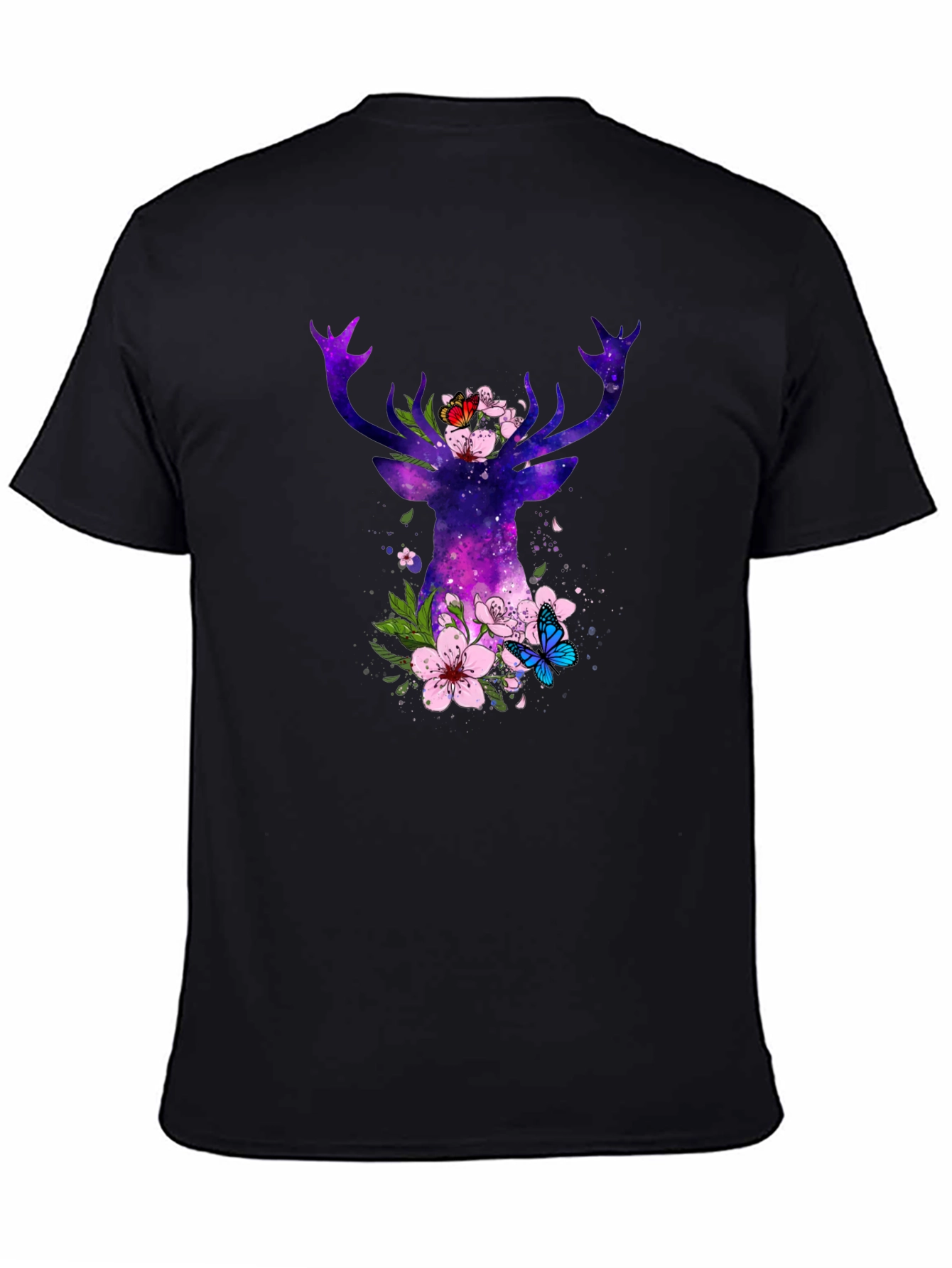 Galaxy Deer Floral T-Shirt