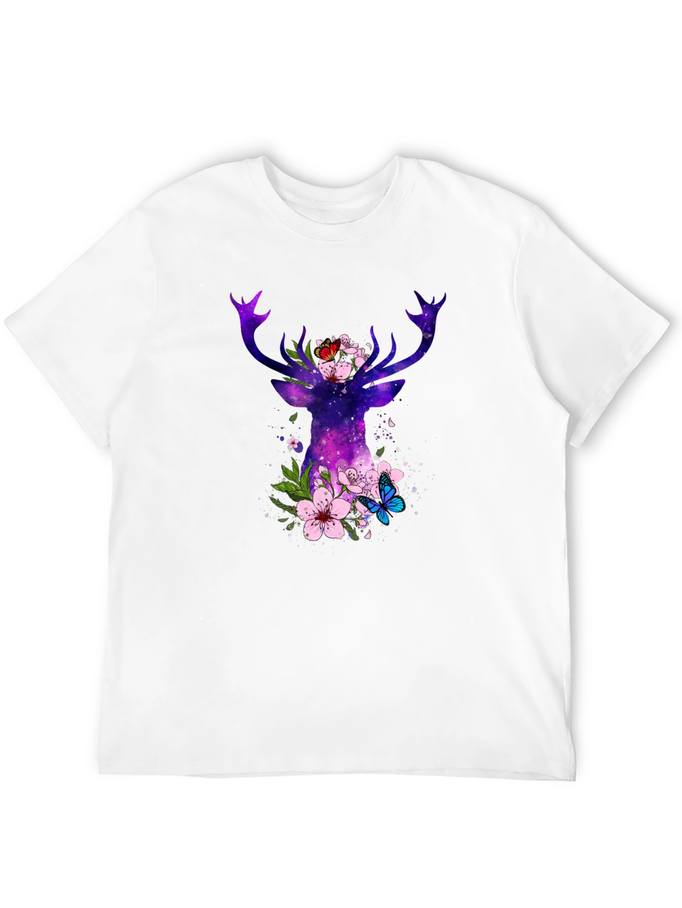 Galaxy Deer Floral T-Shirt