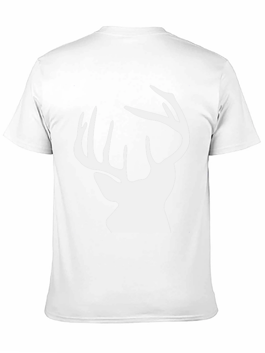 Deer Silhouette Graphic Tee - Black Cotton Blend