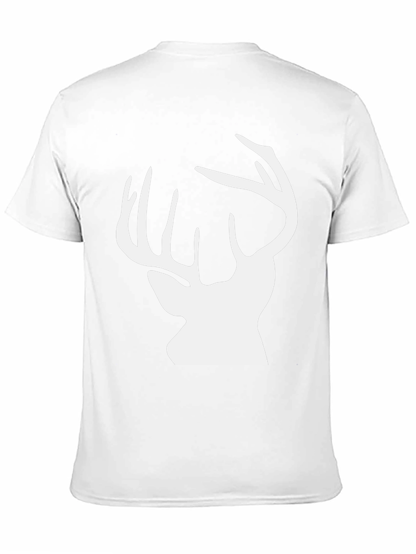 Deer Silhouette Graphic Tee - Black Cotton Blend