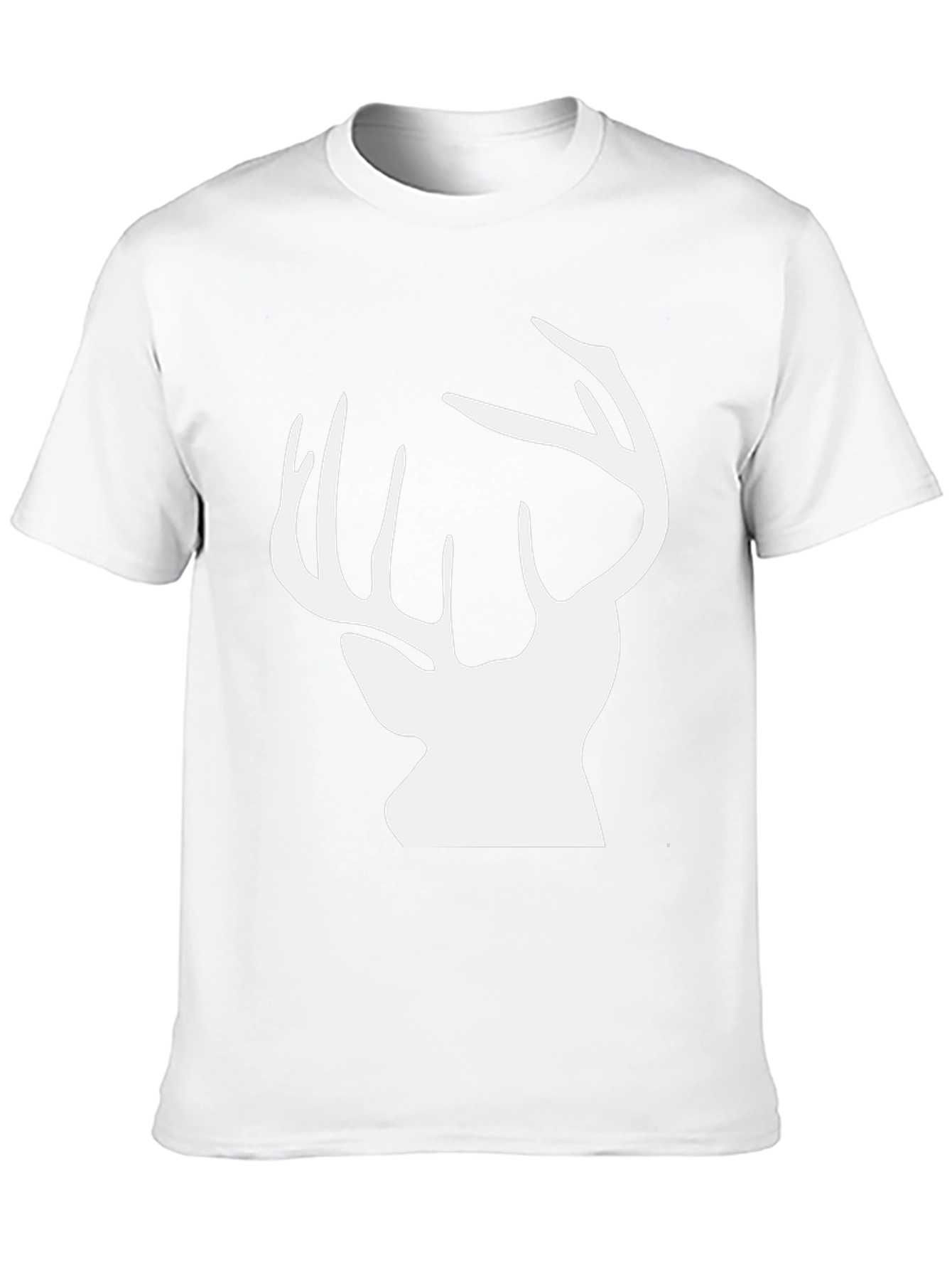 Deer Silhouette Graphic Tee - Black Cotton Blend