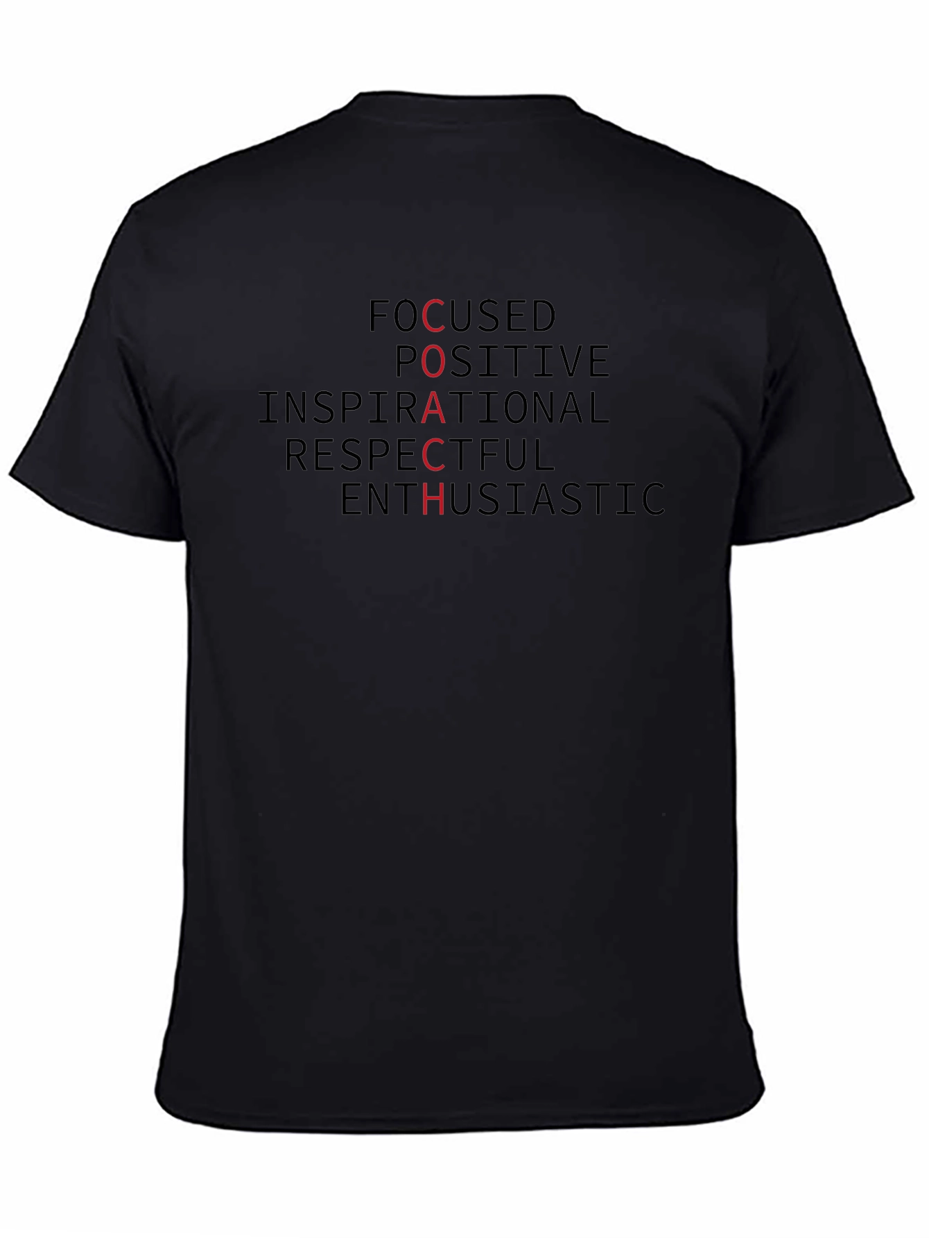 COACH Word-Art Black T-Shirt - Focused Positive Inspirational Tee
