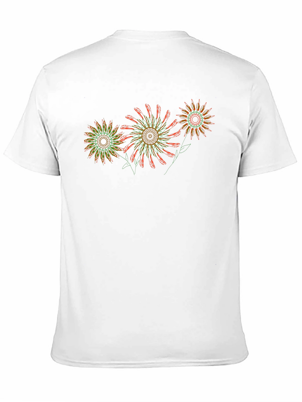Abstract Floral Black T-Shirt