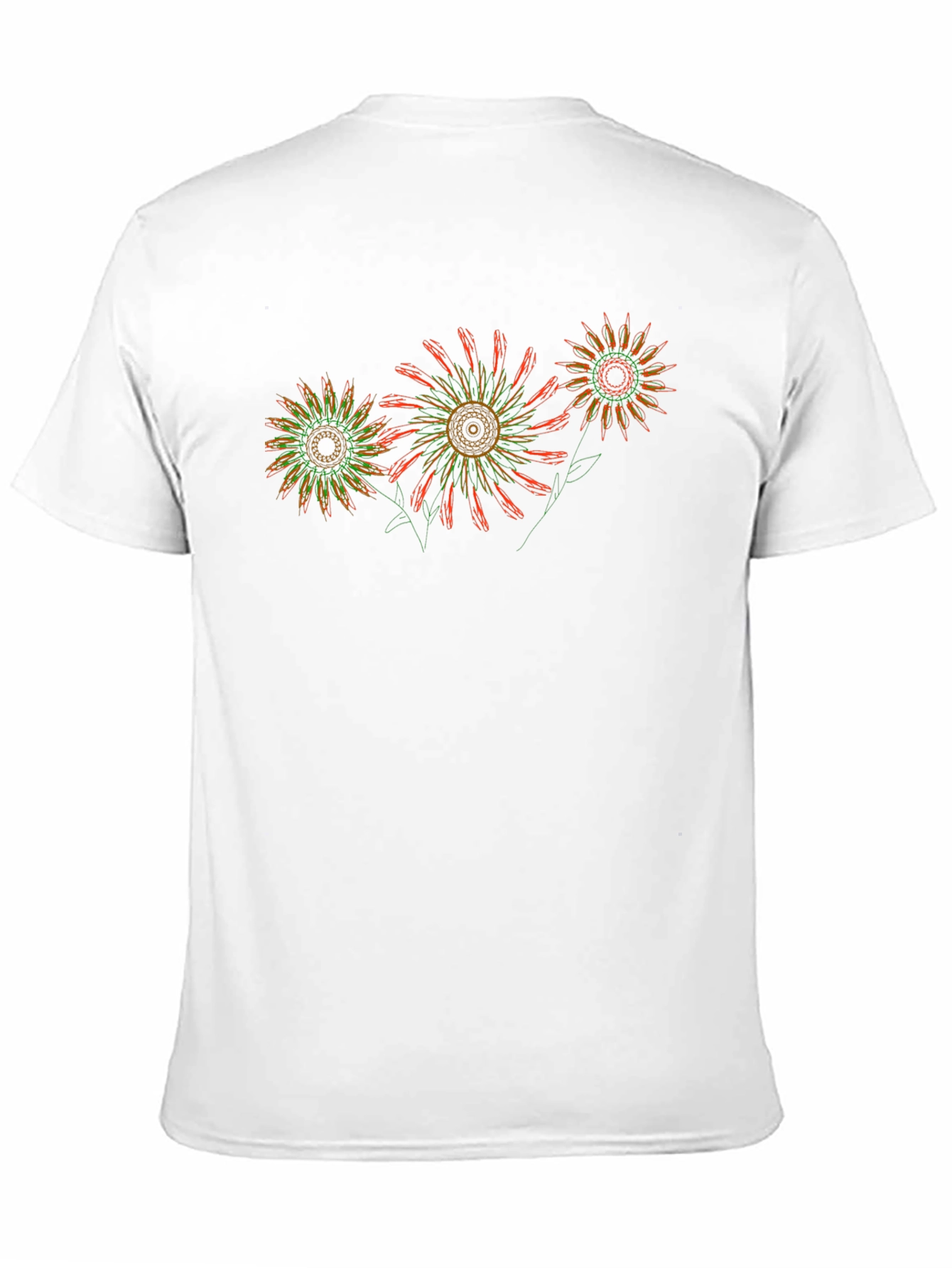 Abstract Floral Black T-Shirt