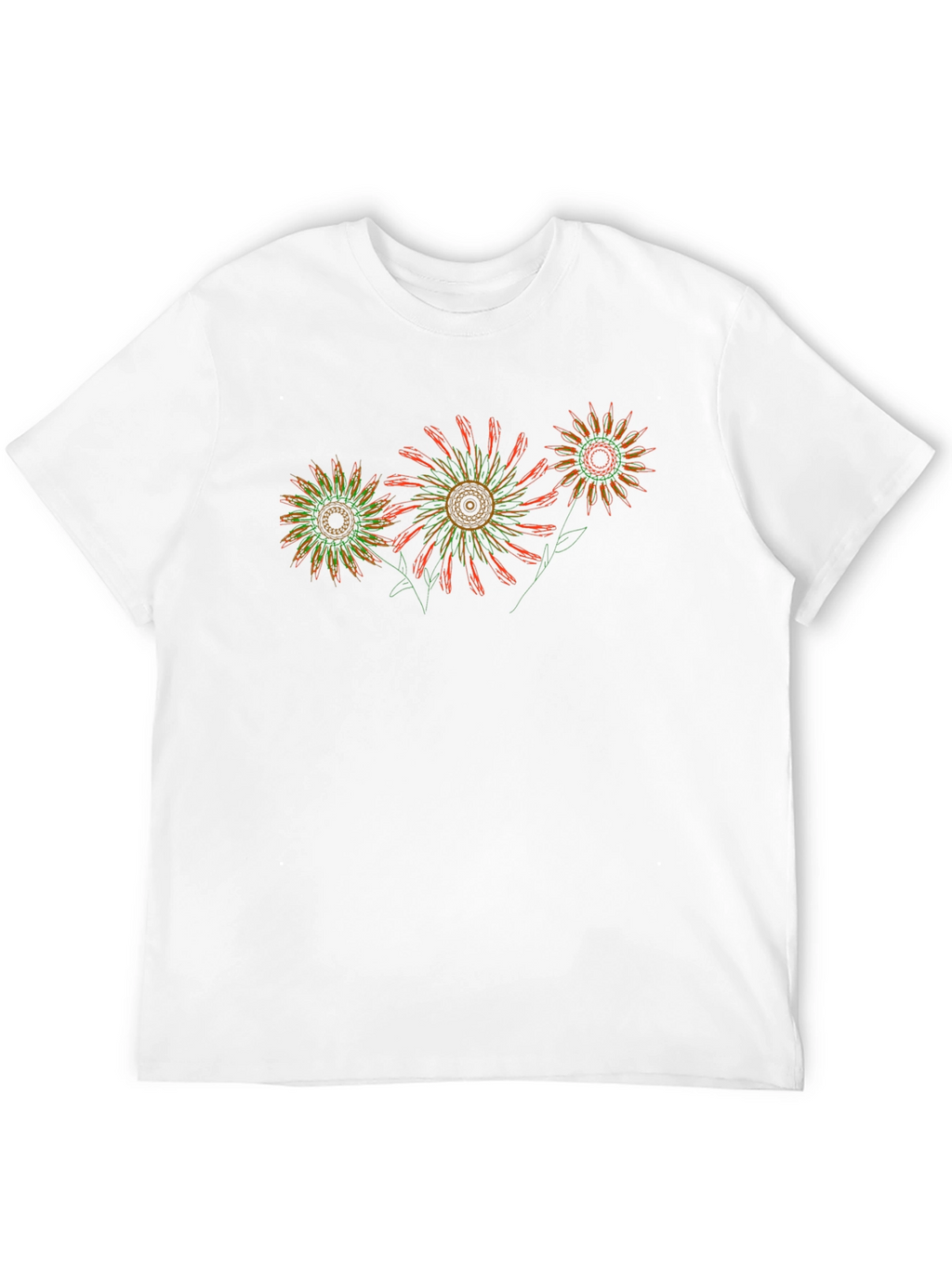 Abstract Floral Black T-Shirt