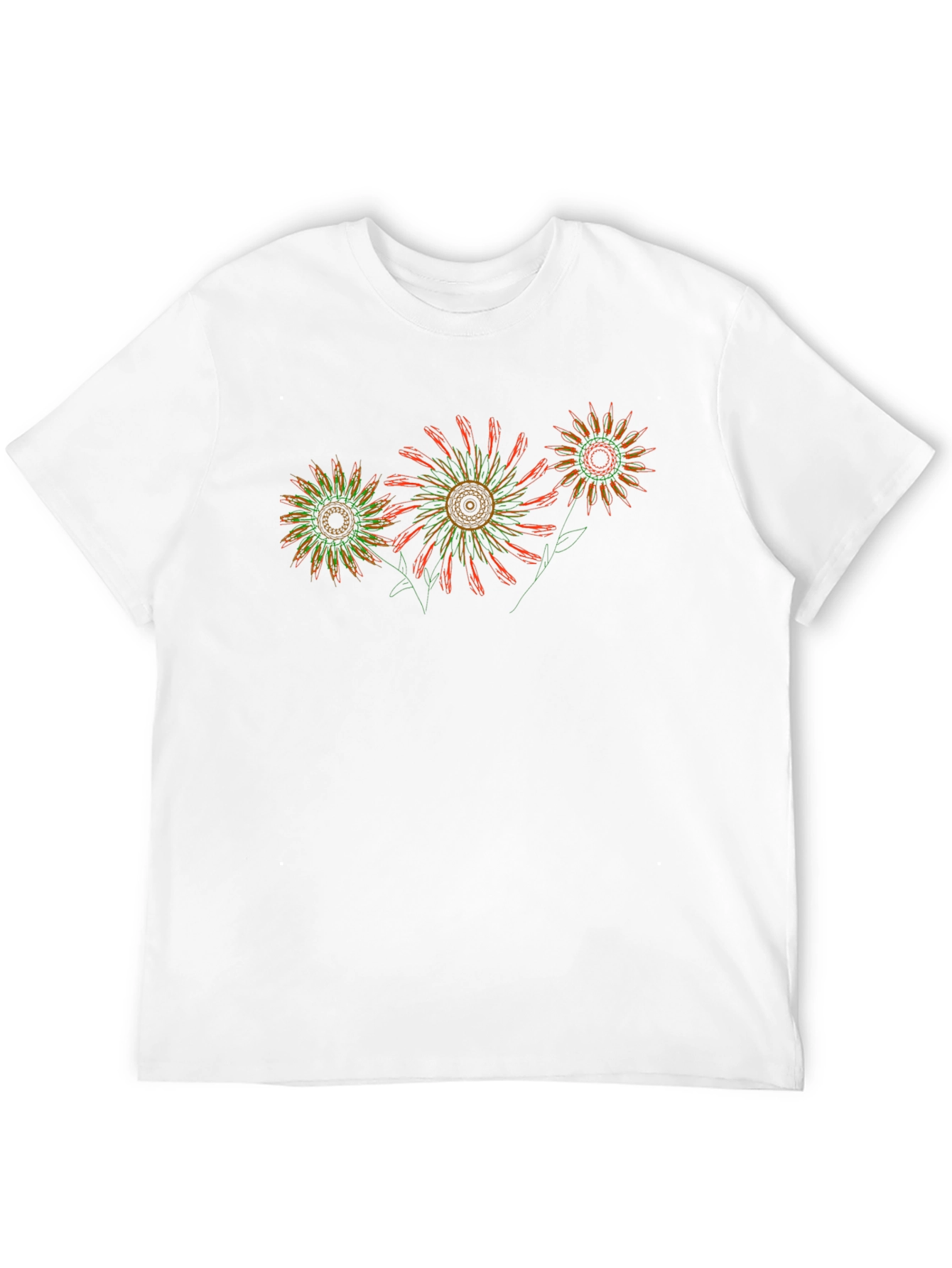 Abstract Floral Black T-Shirt