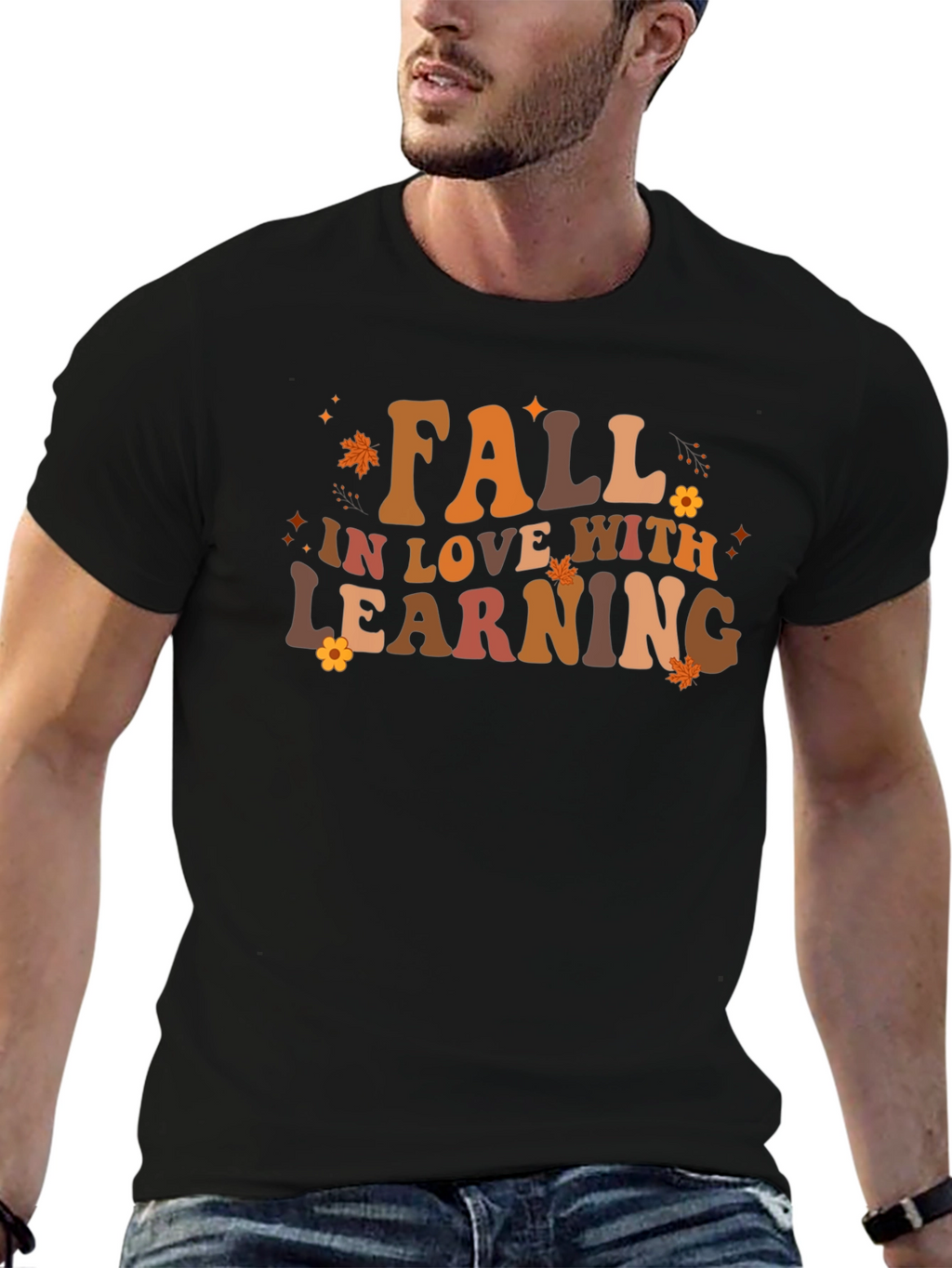 Fall In Love With Learning Black T-Shirt