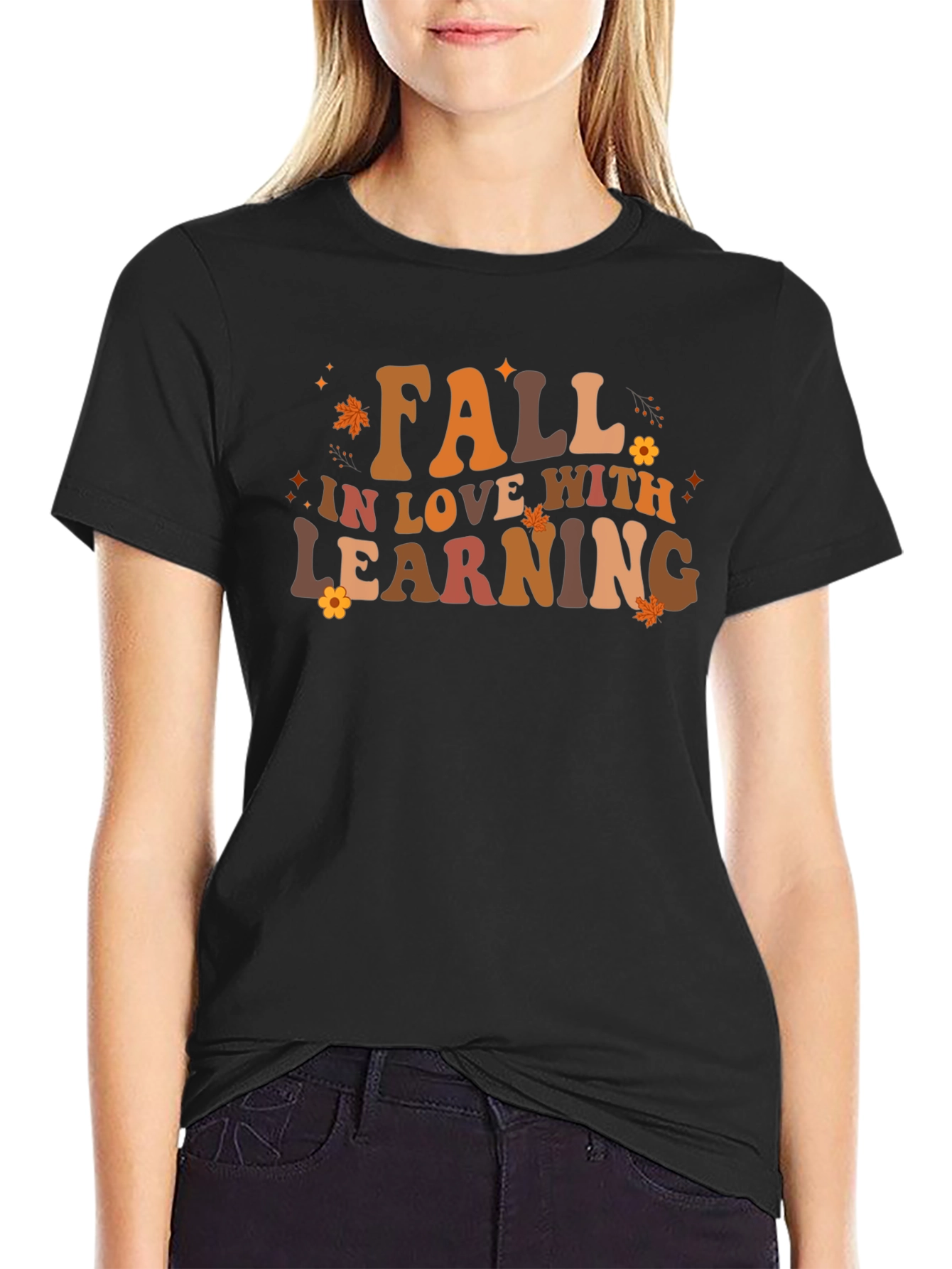 Fall In Love With Learning Black T-Shirt