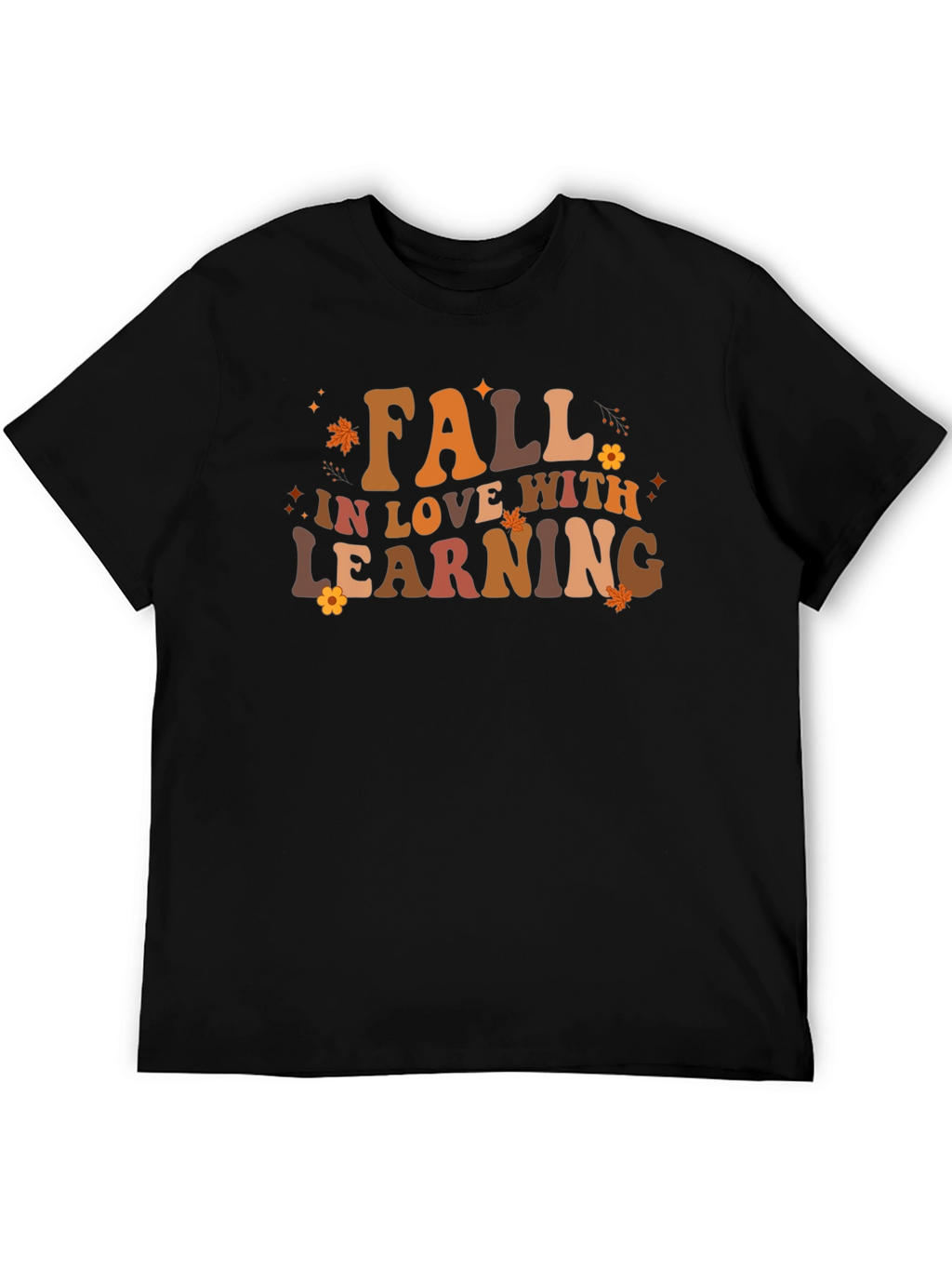 Fall In Love With Learning Black T-Shirt