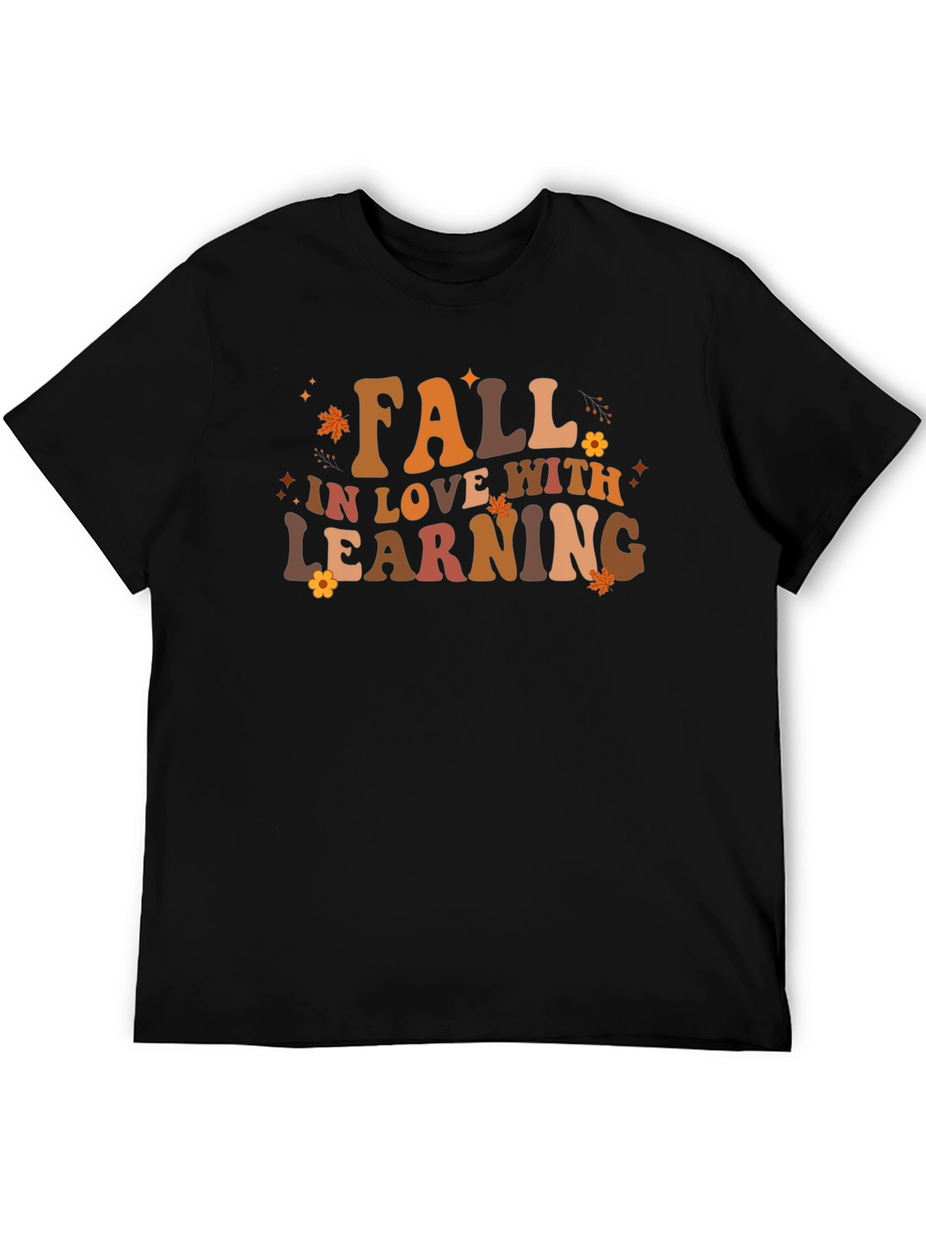 Fall In Love With Learning Black T-Shirt