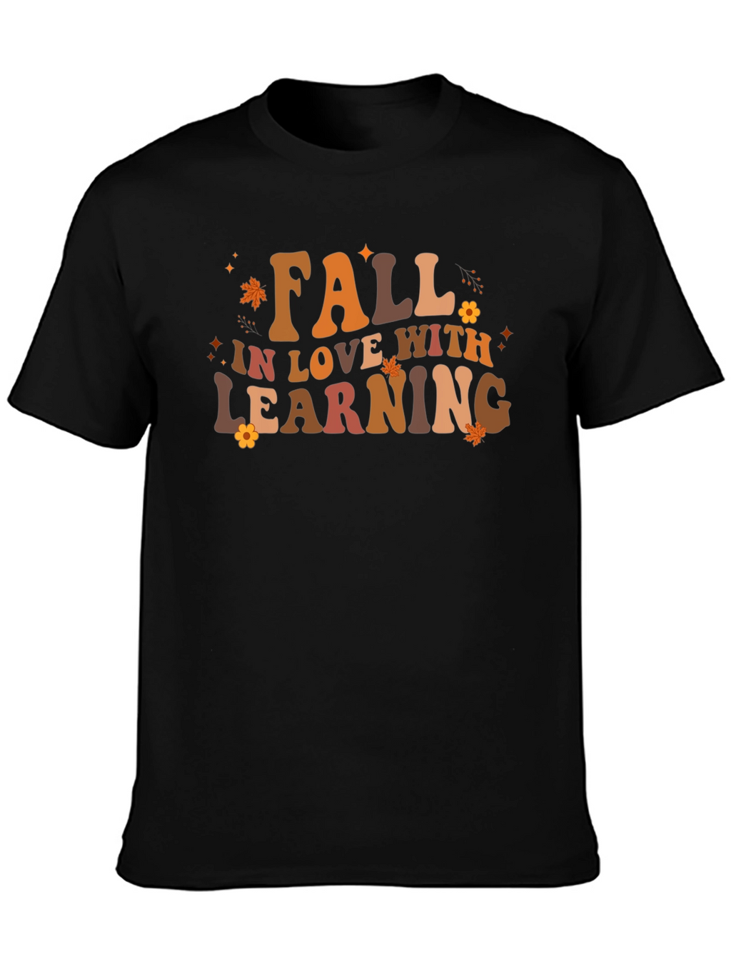 Fall In Love With Learning Black T-Shirt