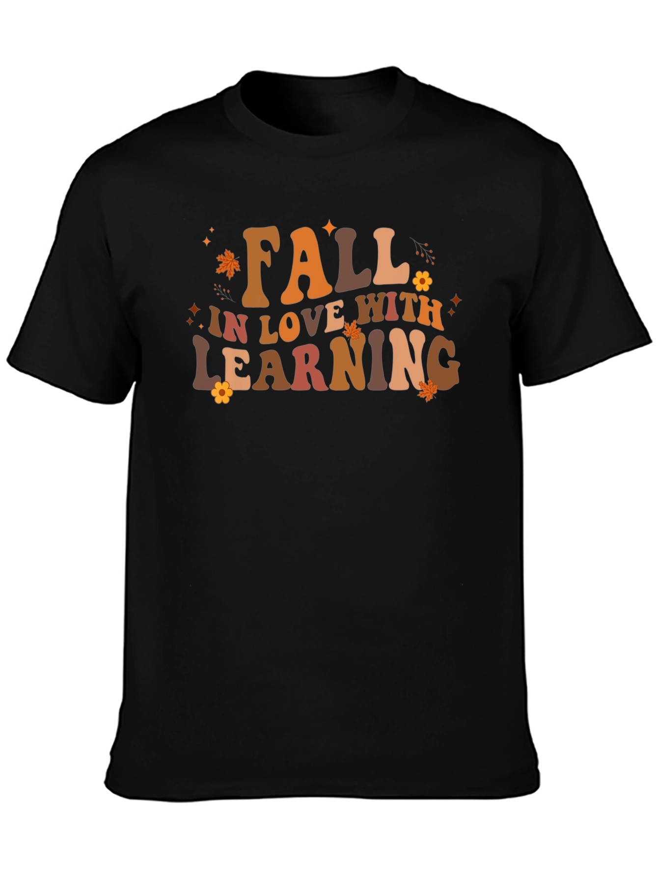 Fall In Love With Learning Black T-Shirt