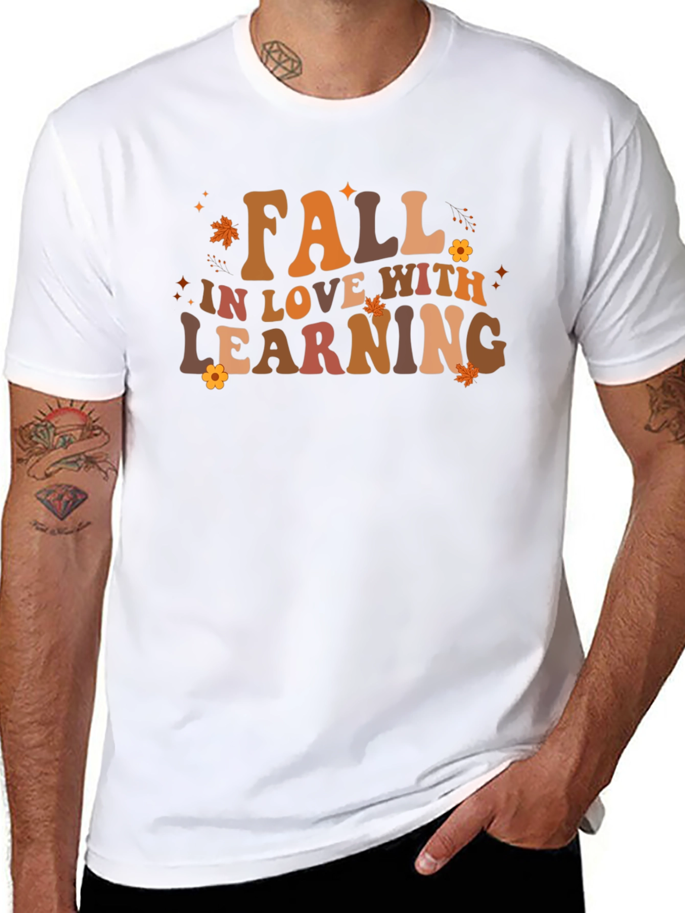 Fall In Love With Learning Black T-Shirt