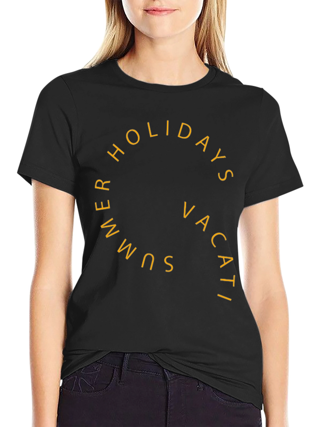 Summer Holiday Vacation T-Shirt - Black