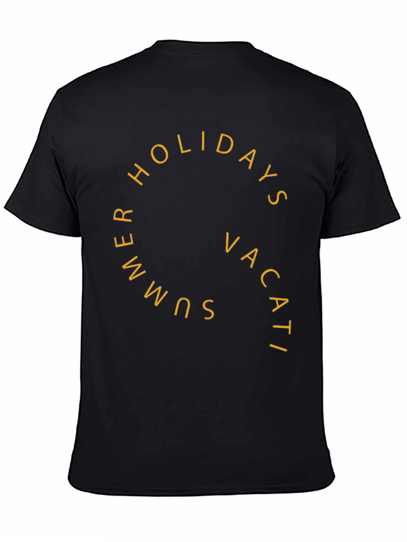 Summer Holiday Vacation T-Shirt - Black