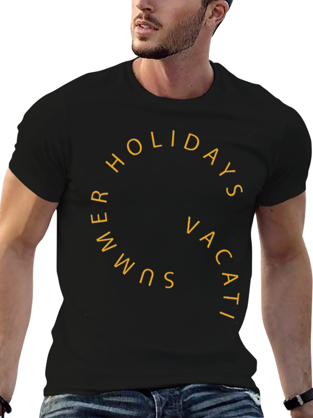Summer Holiday Vacation T-Shirt - Black