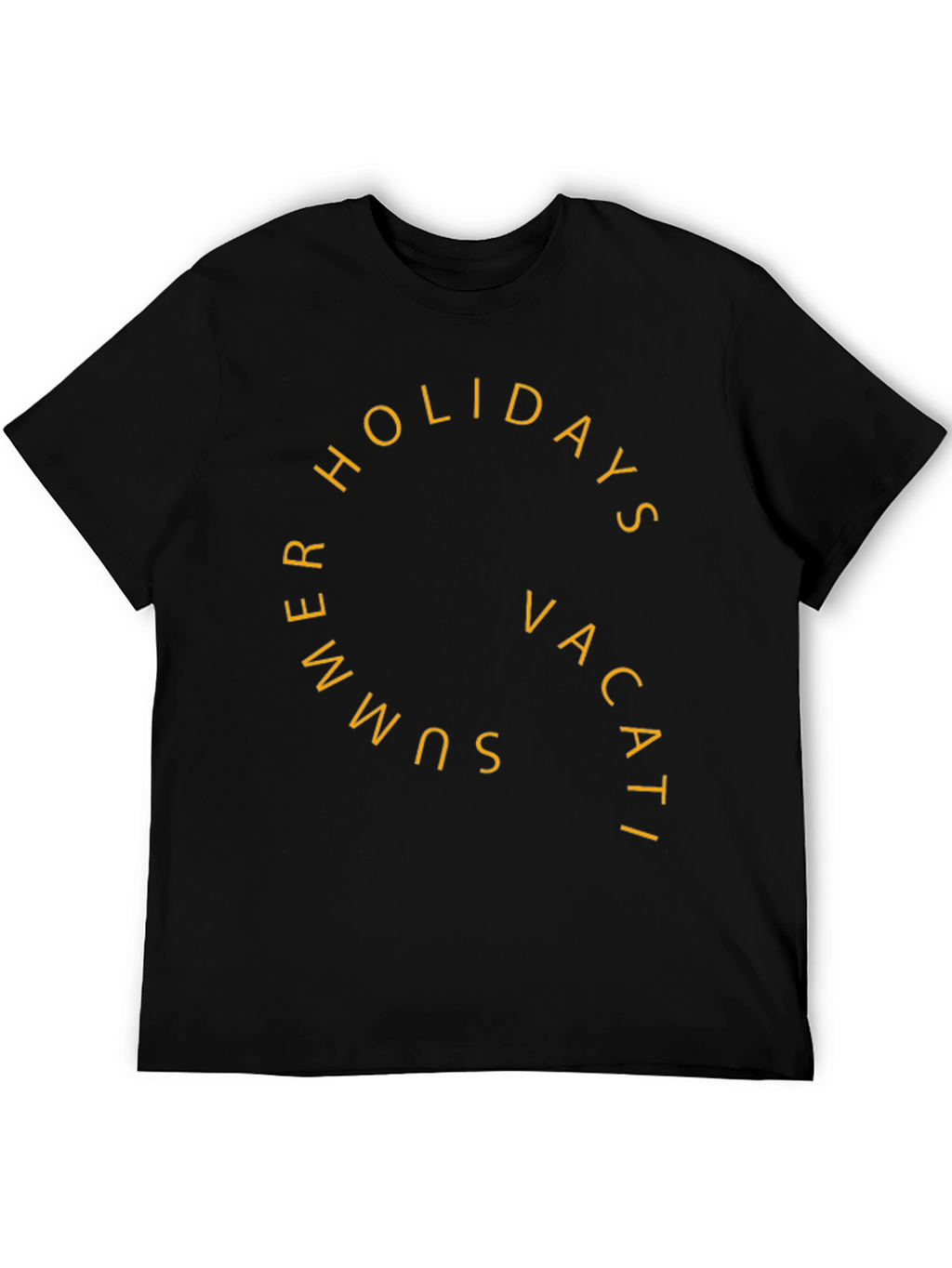Summer Holiday Vacation T-Shirt - Black