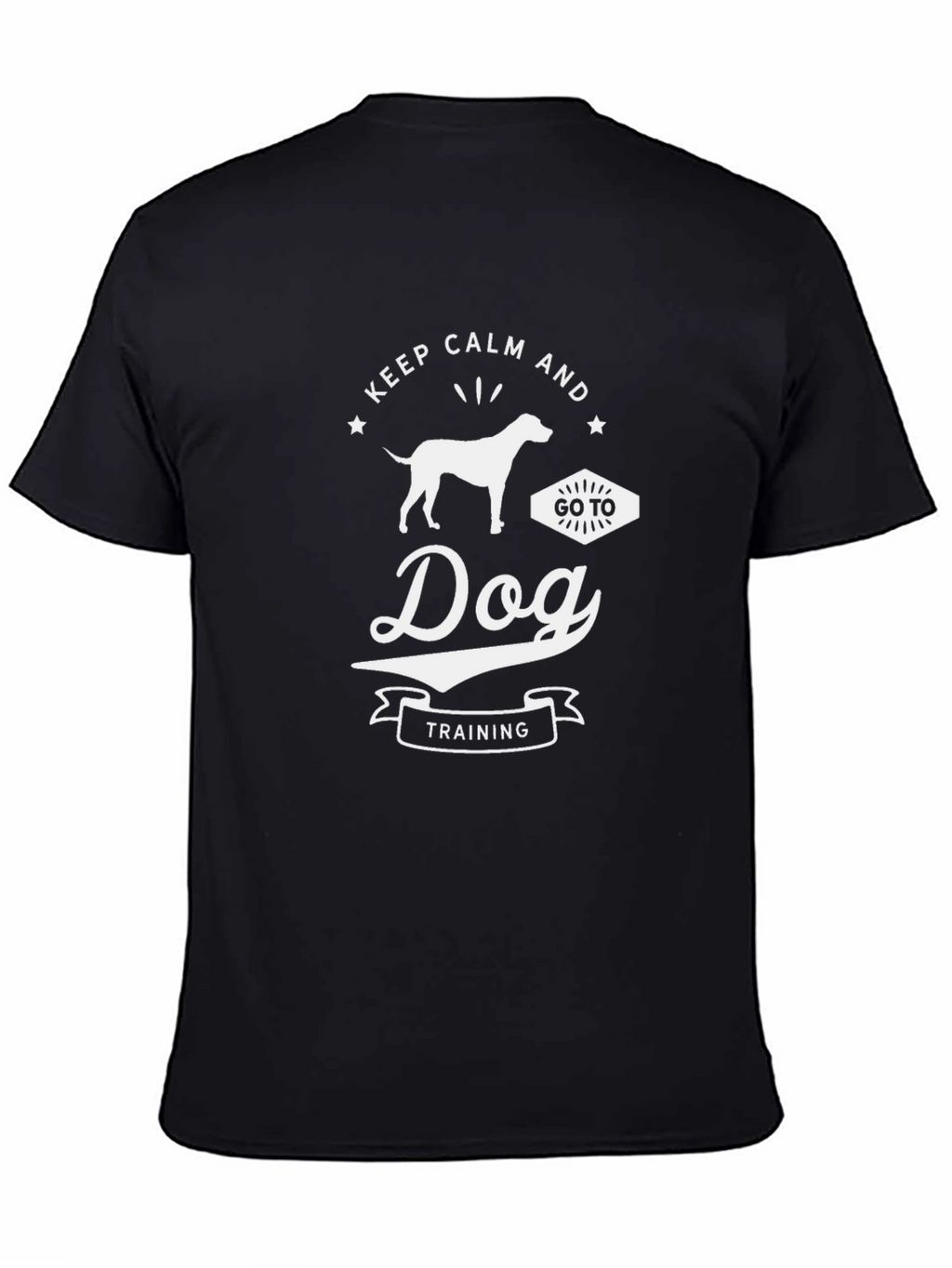 Keep Calm Dog Training Black T-Shirt