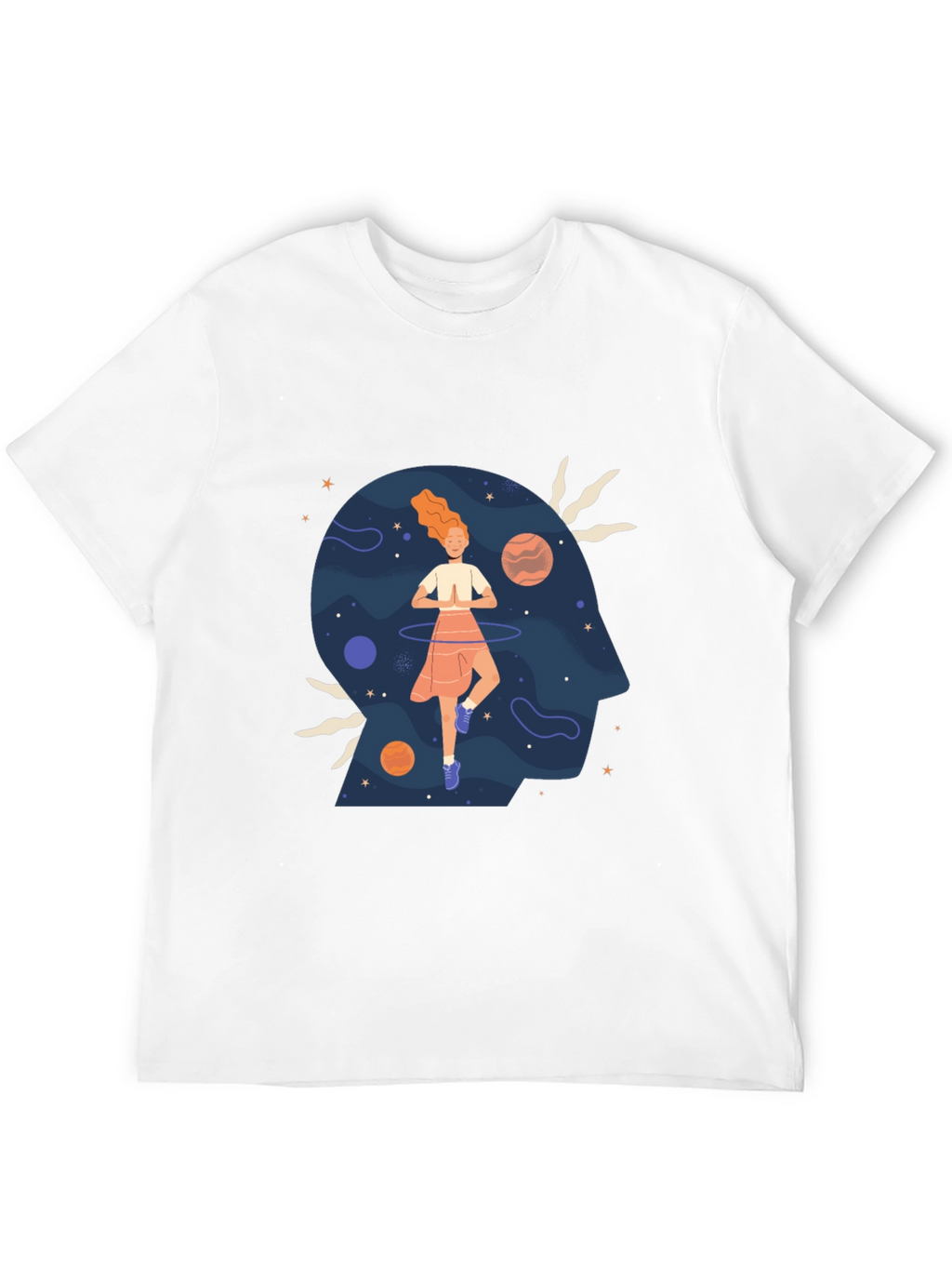 Mindful Universe Graphic Tee - Black Cotton