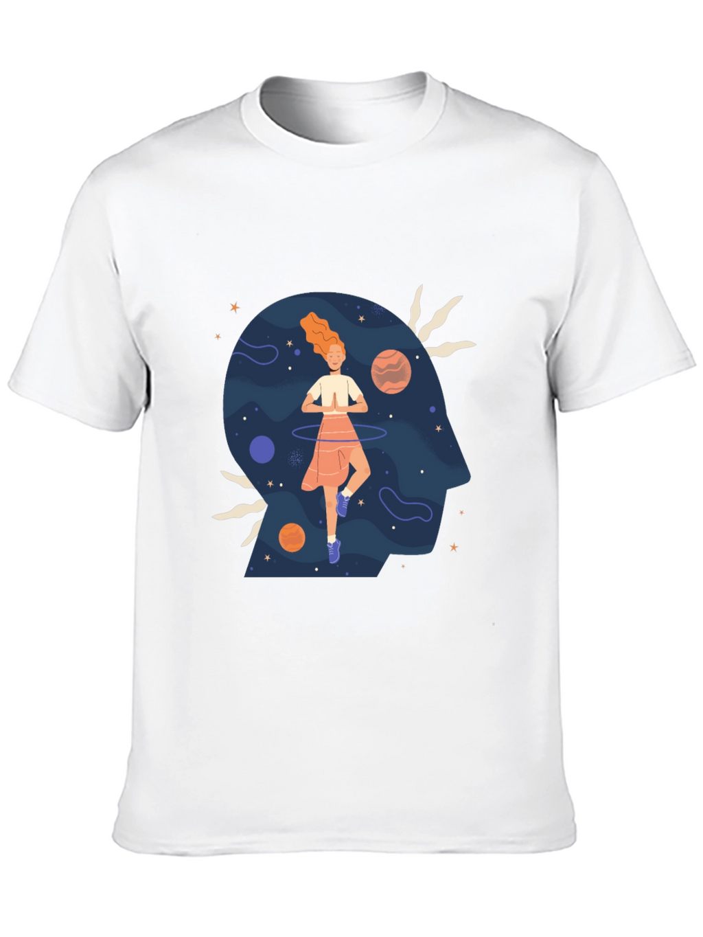 Mindful Universe Graphic Tee - Black Cotton