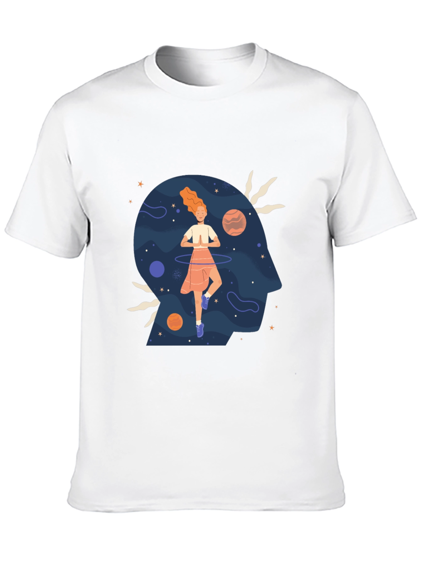 Mindful Universe Graphic Tee - Black Cotton