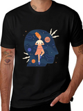 Mindful Universe Graphic Tee - Black Cotton