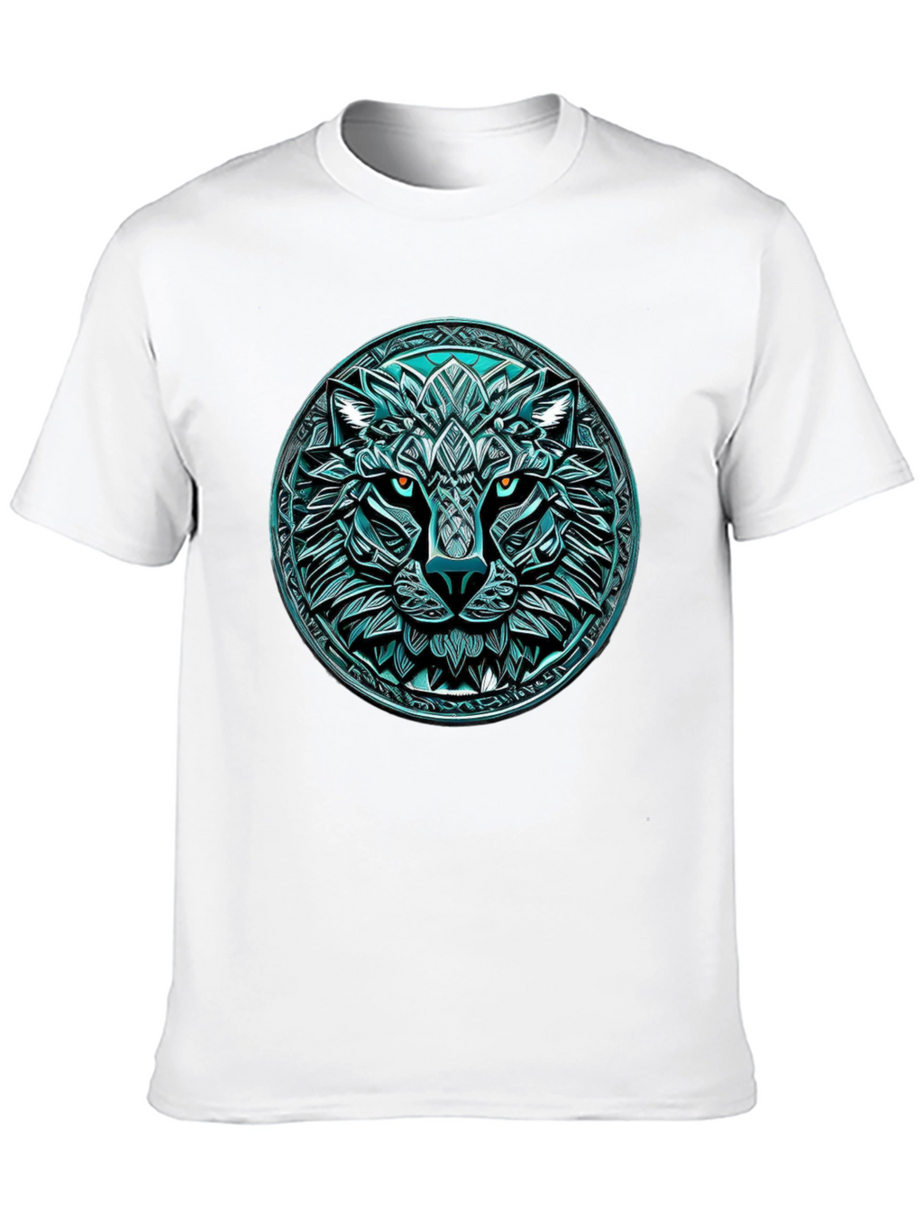 Wolf Graphic Tee - Round Emblem Design