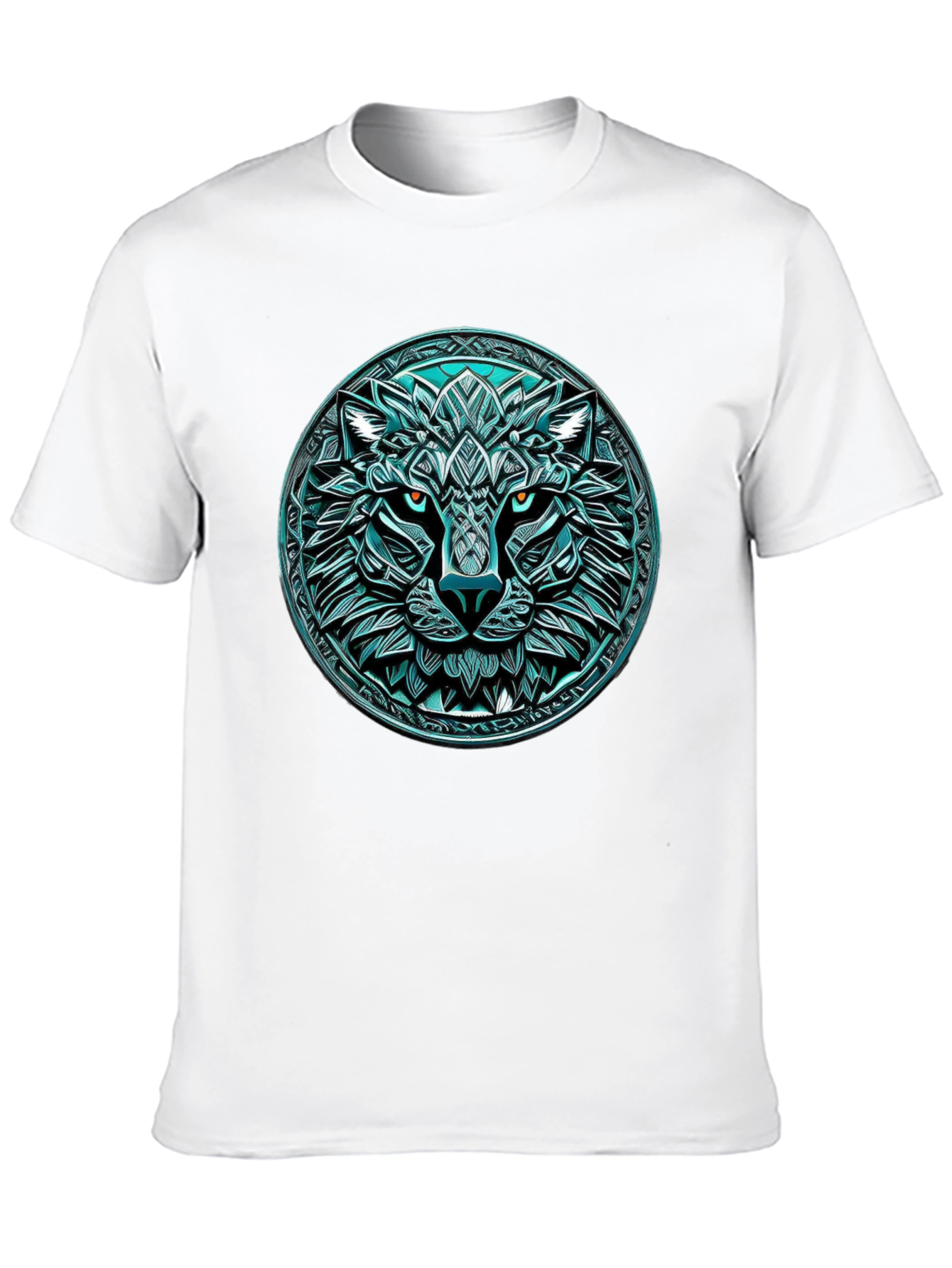 Wolf Graphic Tee - Round Emblem Design