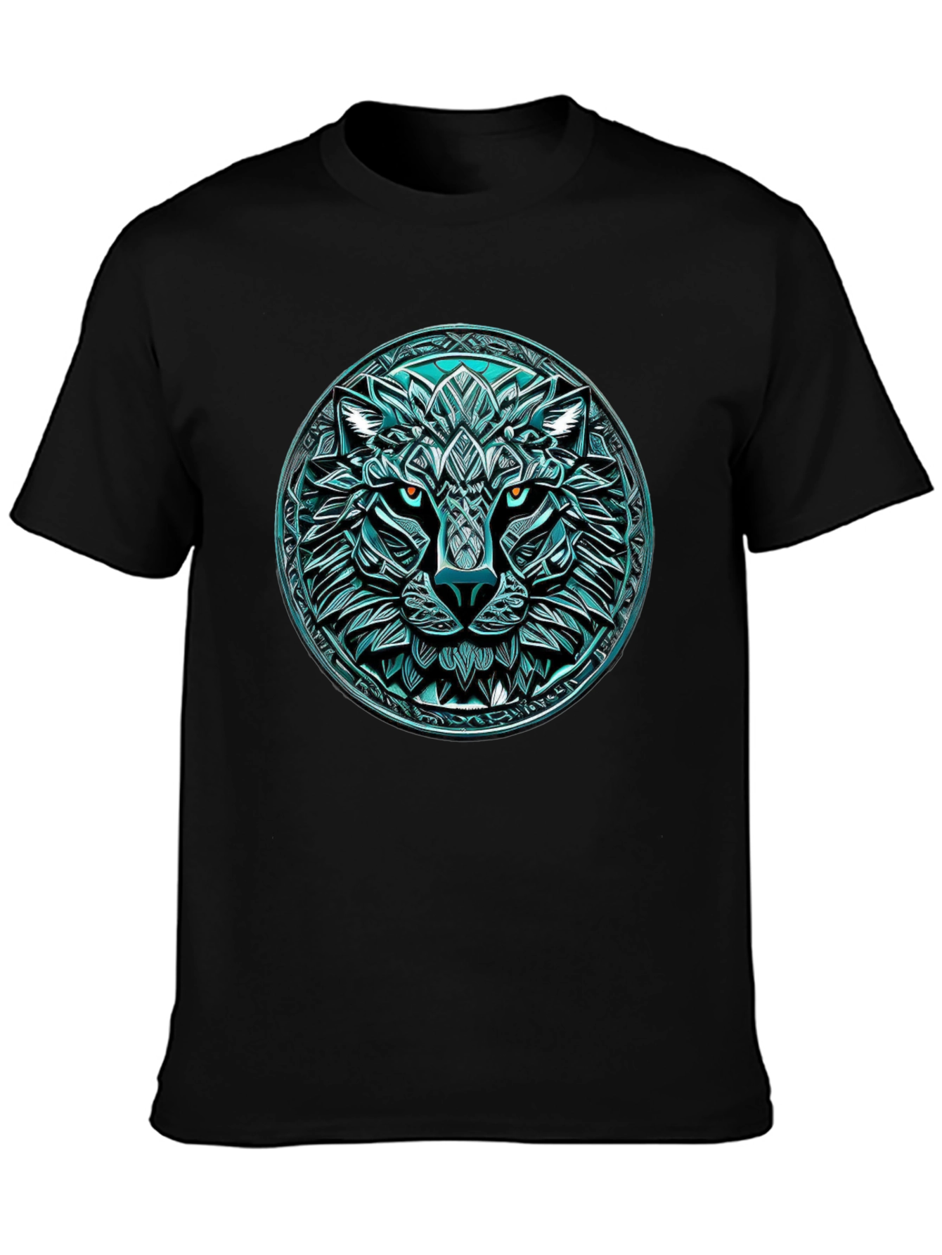 Wolf Graphic Tee - Round Emblem Design
