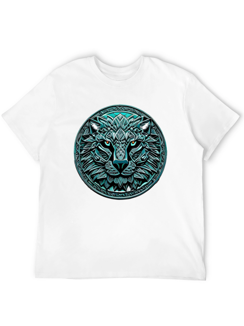 Wolf Graphic Tee - Round Emblem Design