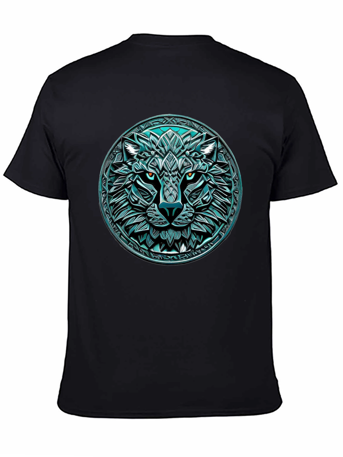 Wolf Graphic Tee - Round Emblem Design