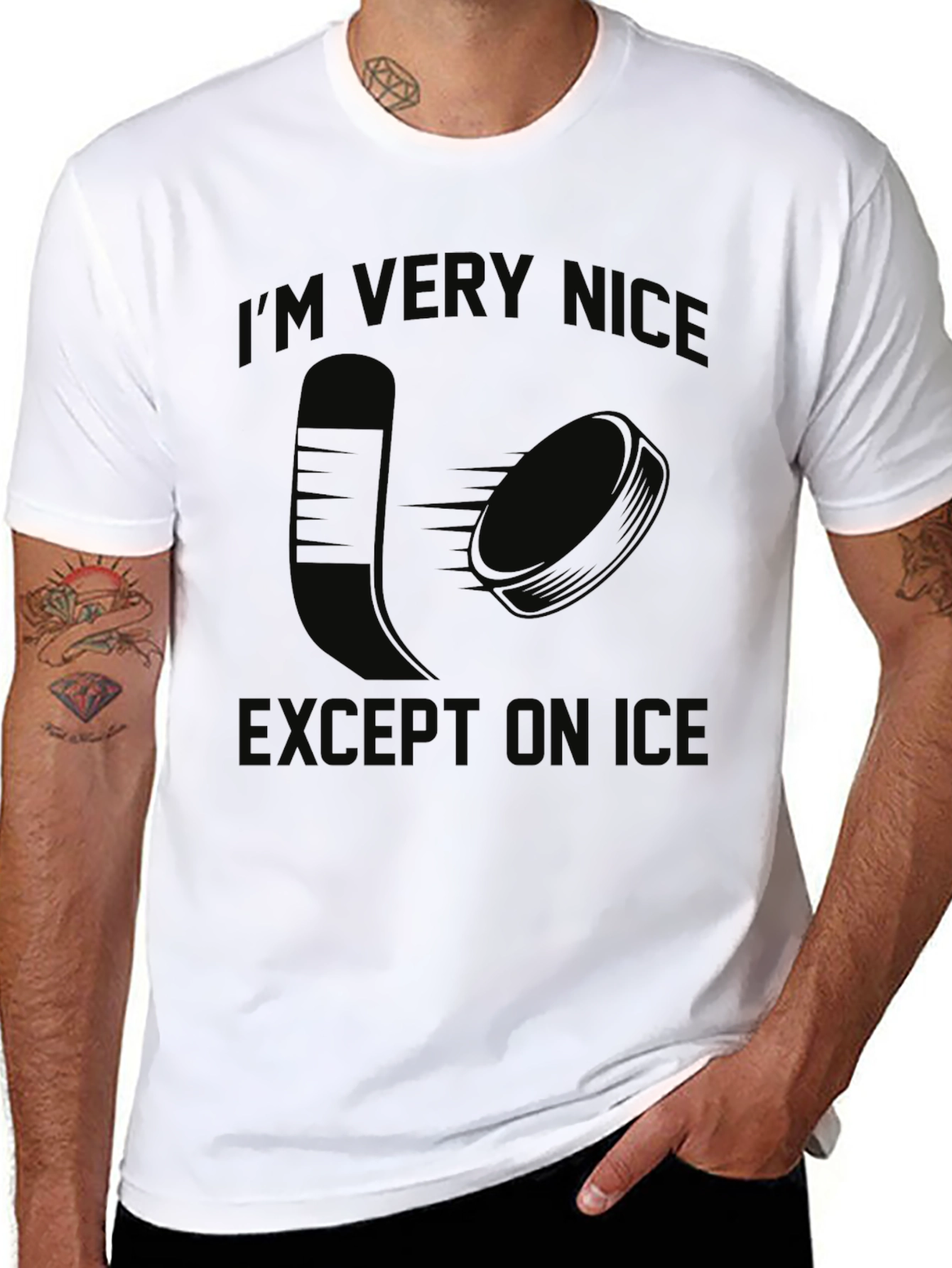 Im Very Nice Except On Ice Hockey T-Shirt