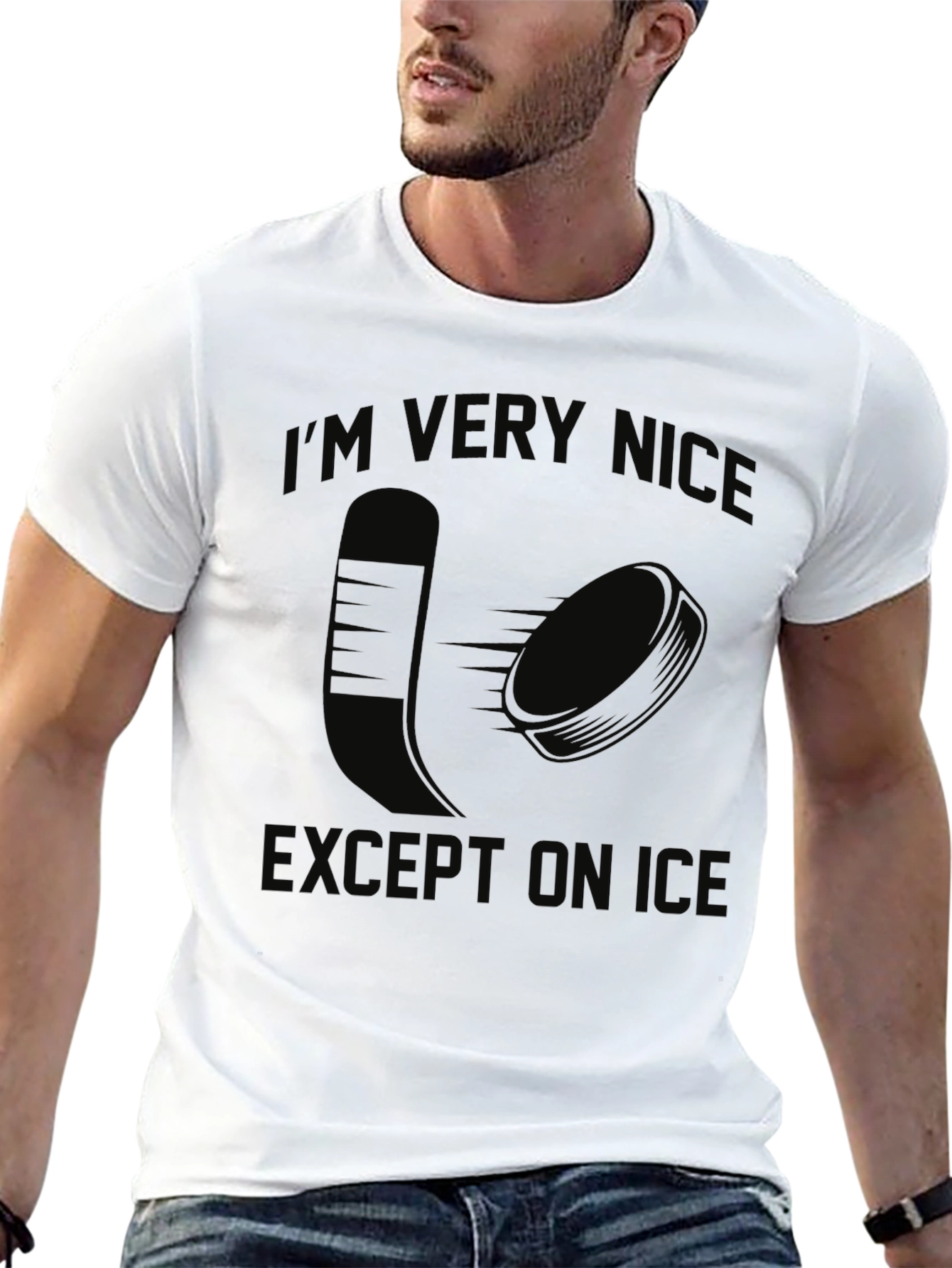 Im Very Nice Except On Ice Hockey T-Shirt
