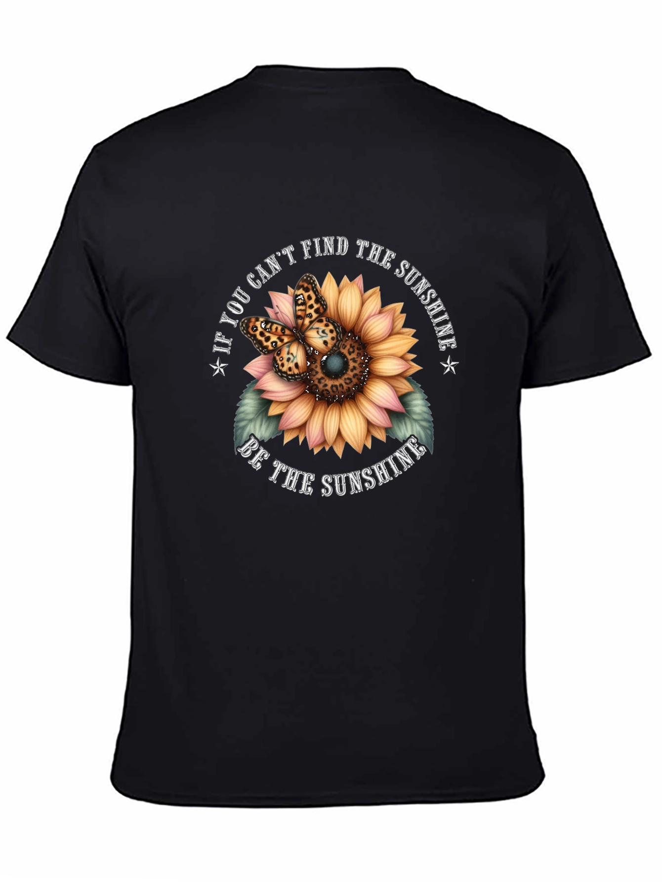 Sunflower Butterfly Graphic Tee - Be the Sunshine T-Shirt
