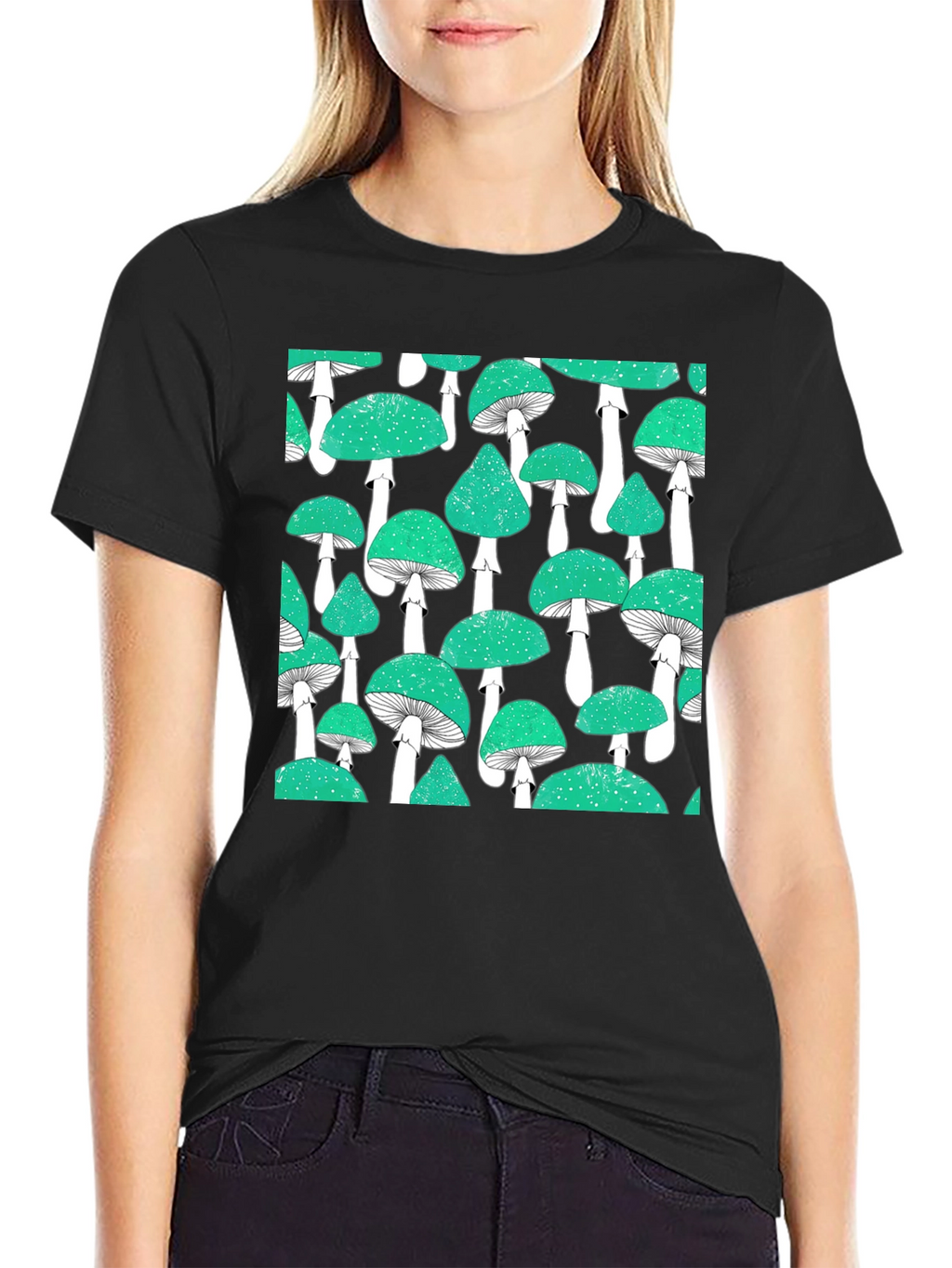 Mushroom Patterned T-Shirt