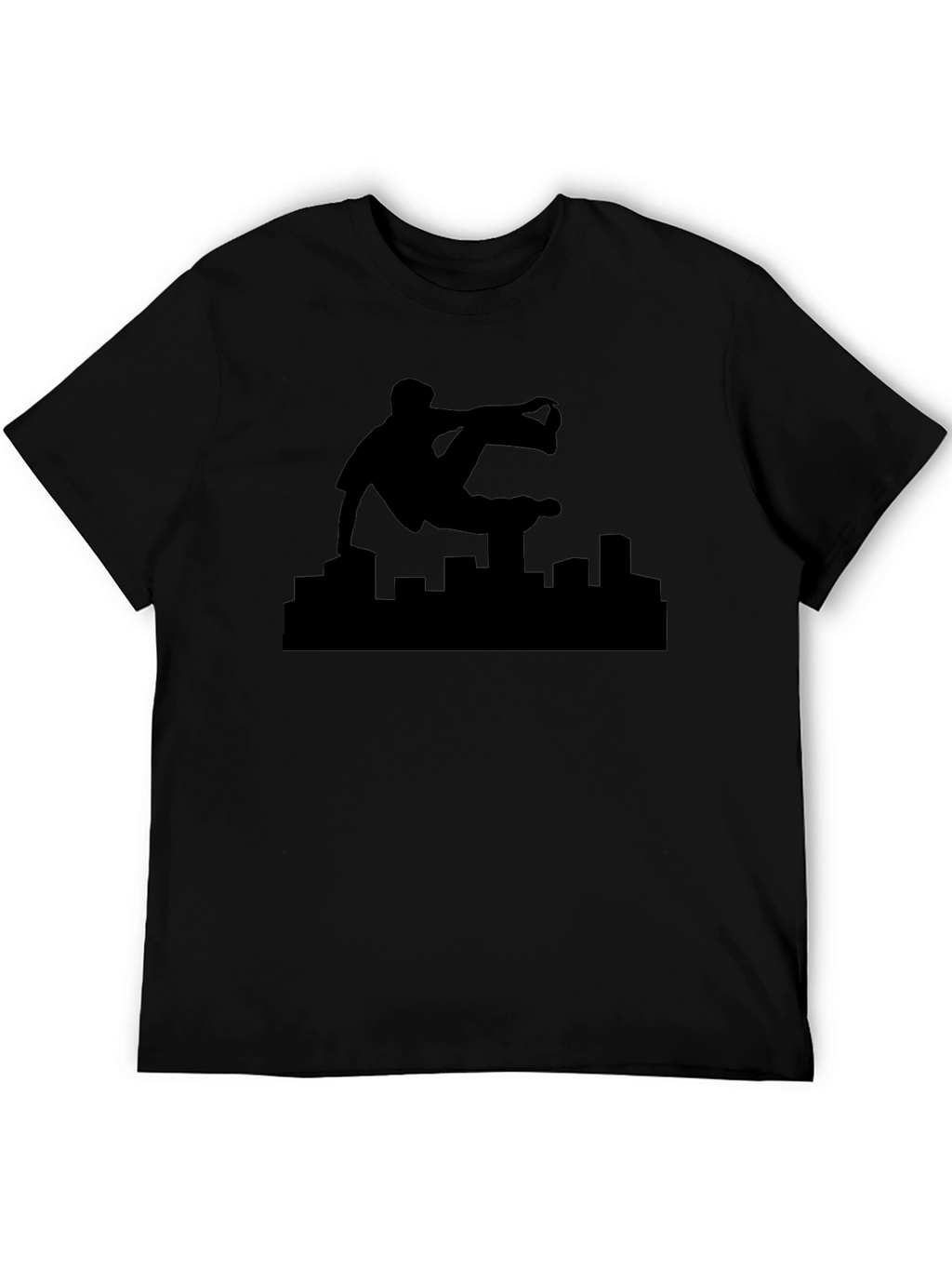 Parkour Silhouette Black Graphic Tee