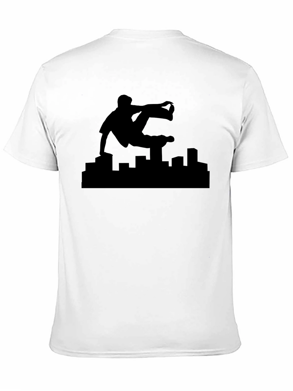 Parkour Silhouette Black Graphic Tee
