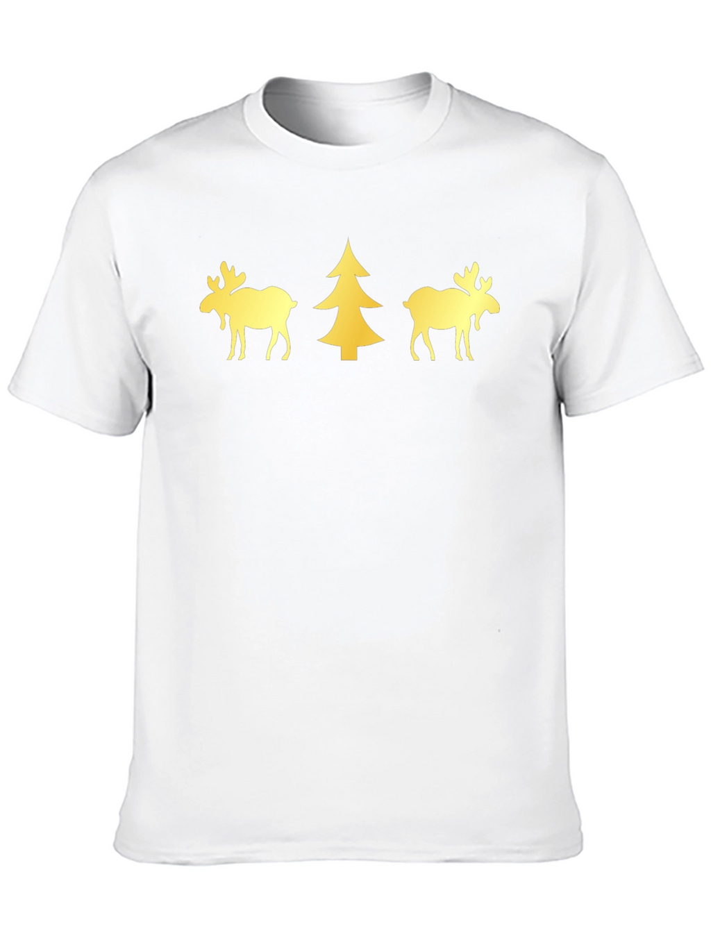 Festive Moose & Tree Graphic Tee - Black
