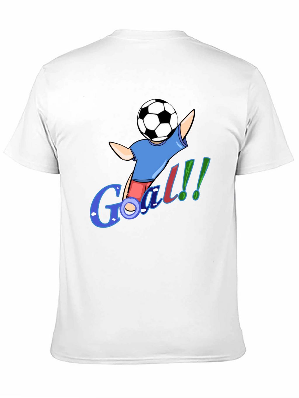 Cartoon Soccer Goal Black T-Shirt
