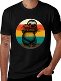 Retro Sloth Graphic Tee - Black T-Shirt
