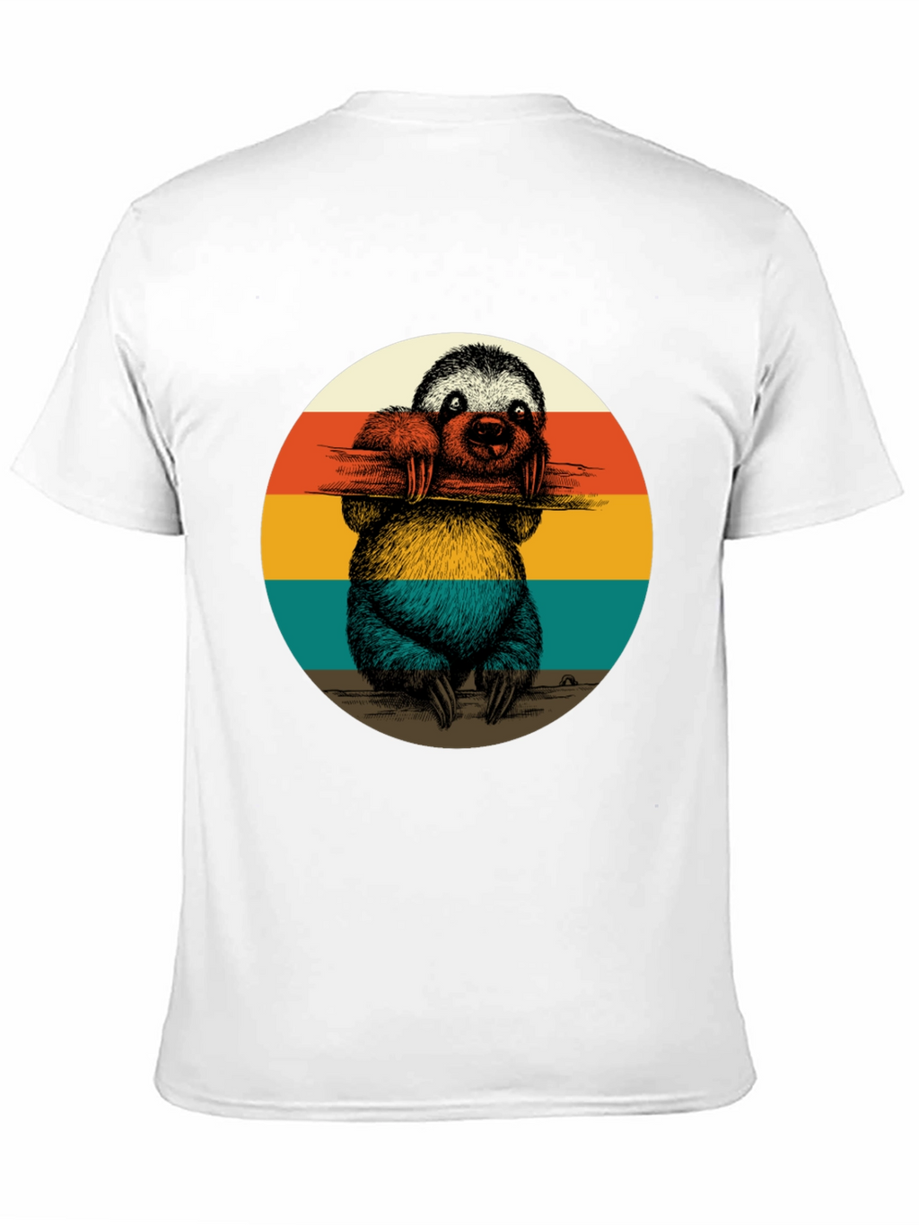 Retro Sloth Graphic Tee - Black T-Shirt