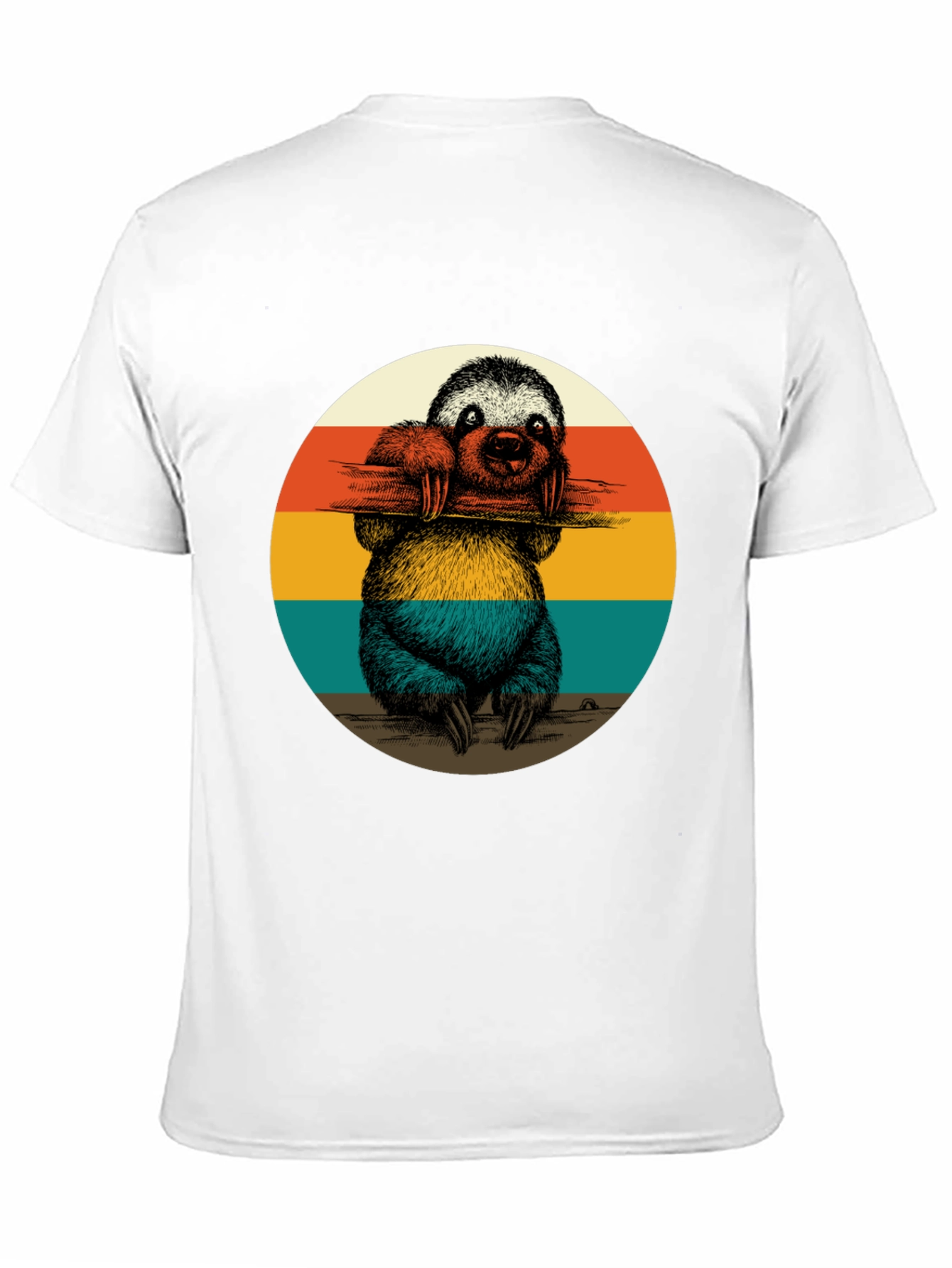 Retro Sloth Graphic Tee - Black T-Shirt