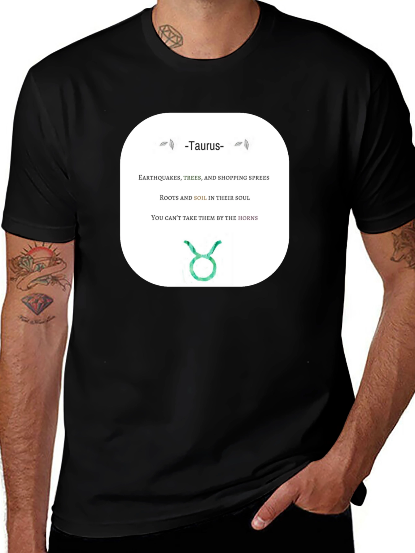 Taurus Zodiac Sign T-Shirt Horoscope Tee