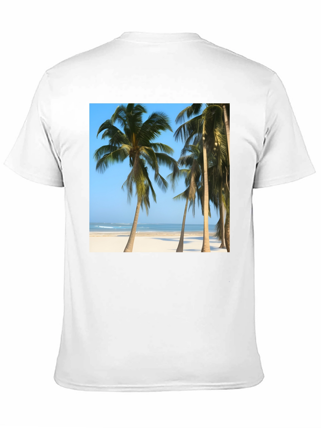Tropical Palm Tree Beach Graphic T-Shirt