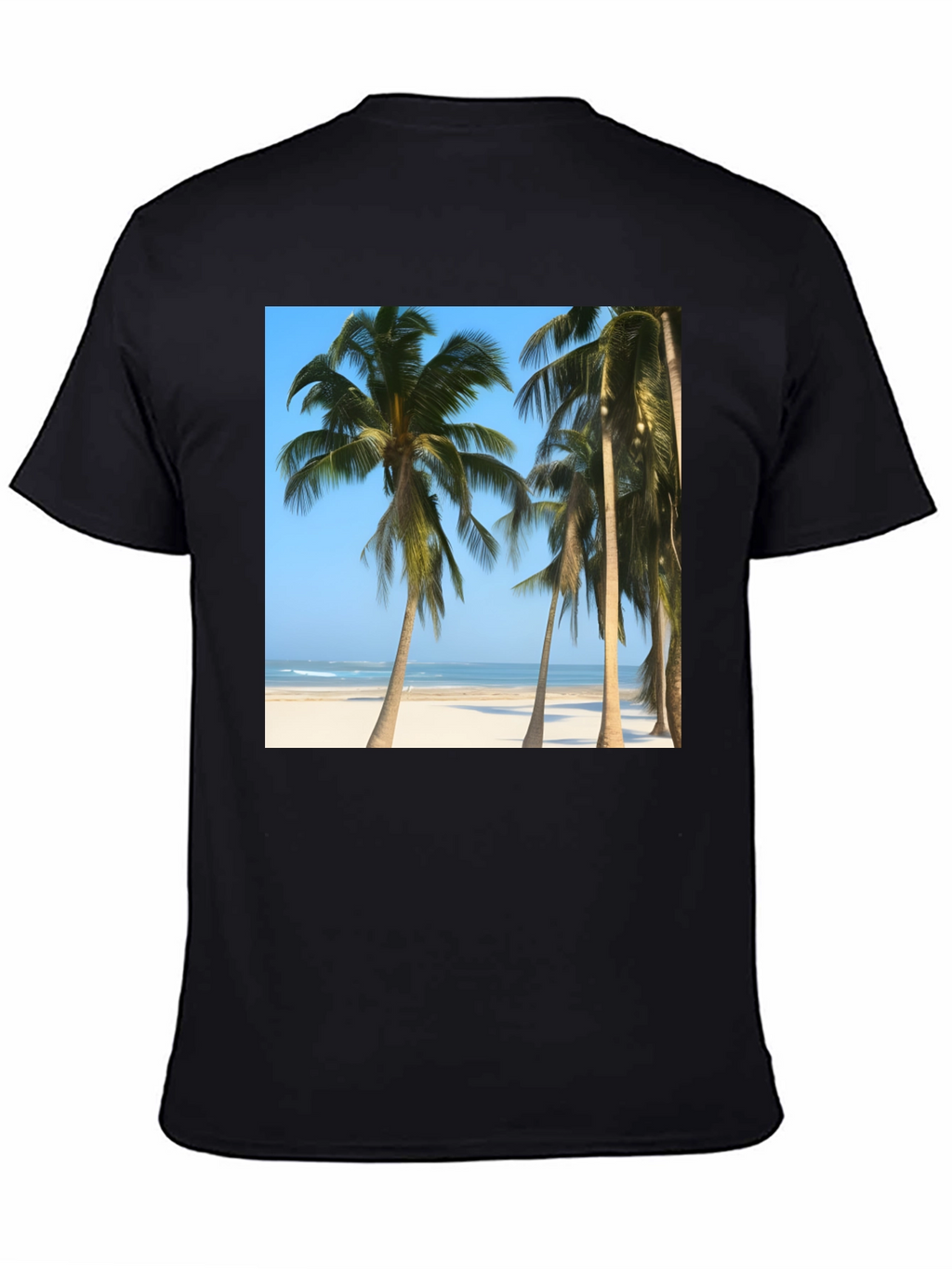 Tropical Palm Tree Beach Graphic T-Shirt
