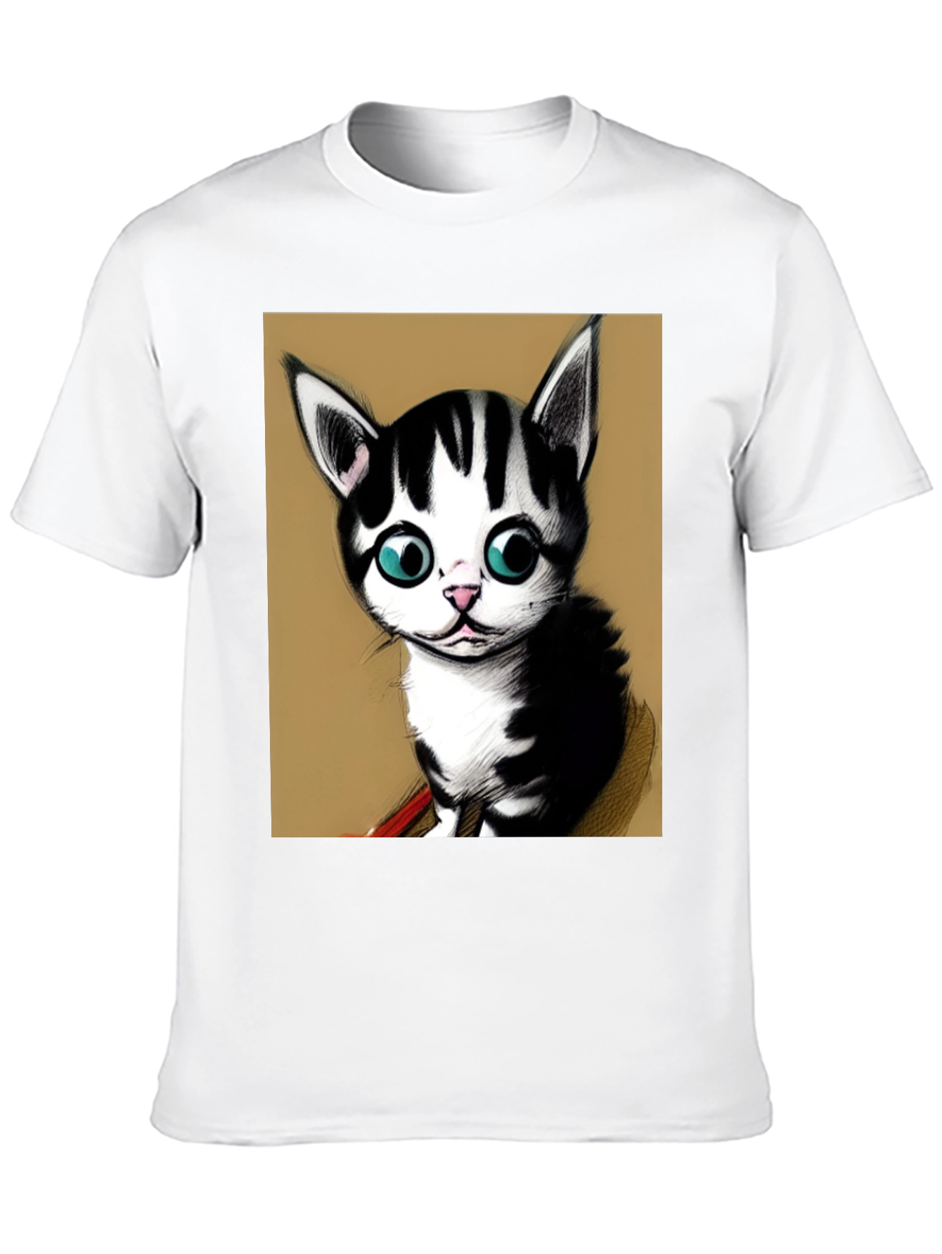 Cute Kitten Graphic Tee - Black Unisex T-Shirt